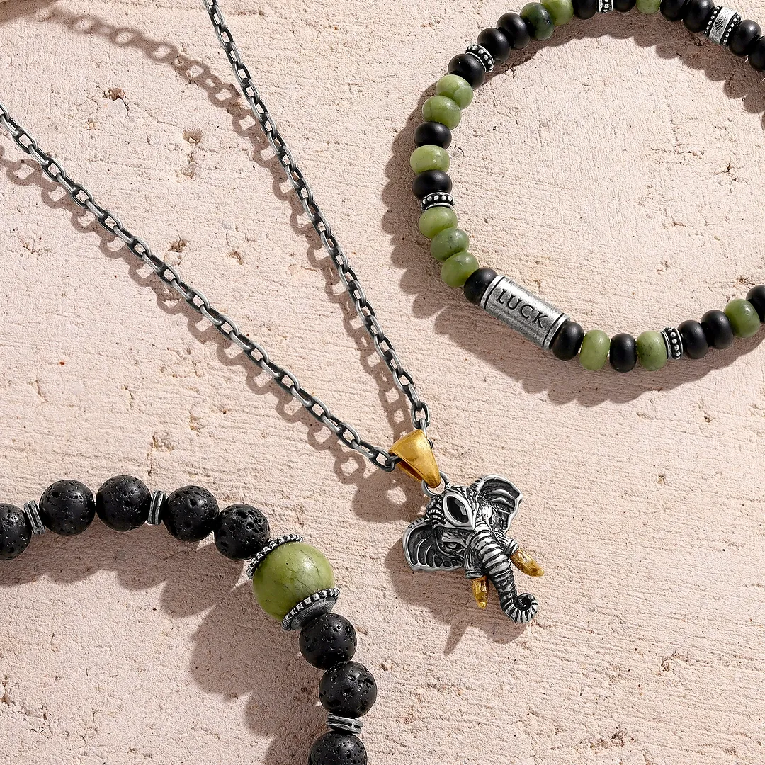 Fortune’s Path Onyx & Jade Luck Bracelet - Image 3