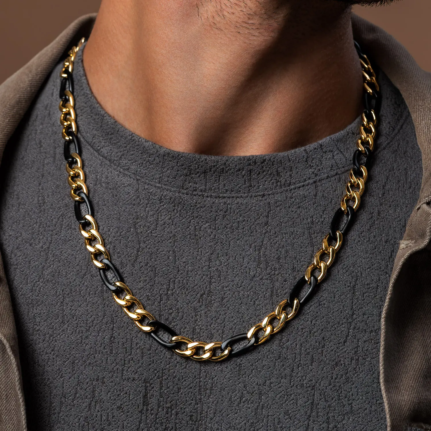 Assertive Duality Stainless Steel Chain Necklace - Image 2