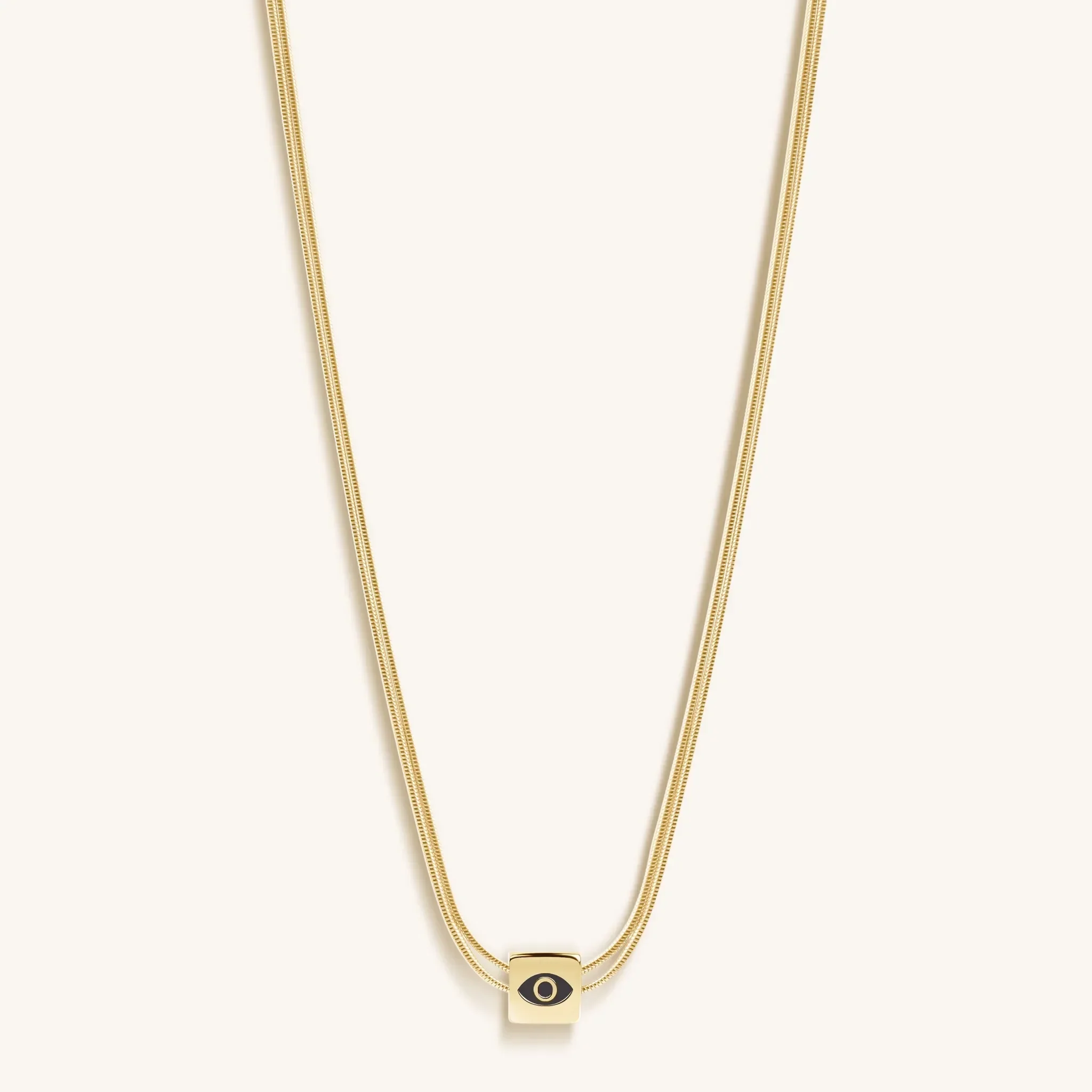 Attract & Connect Clear Quartz Evil Eye April Birthstone Necklace - Image 4