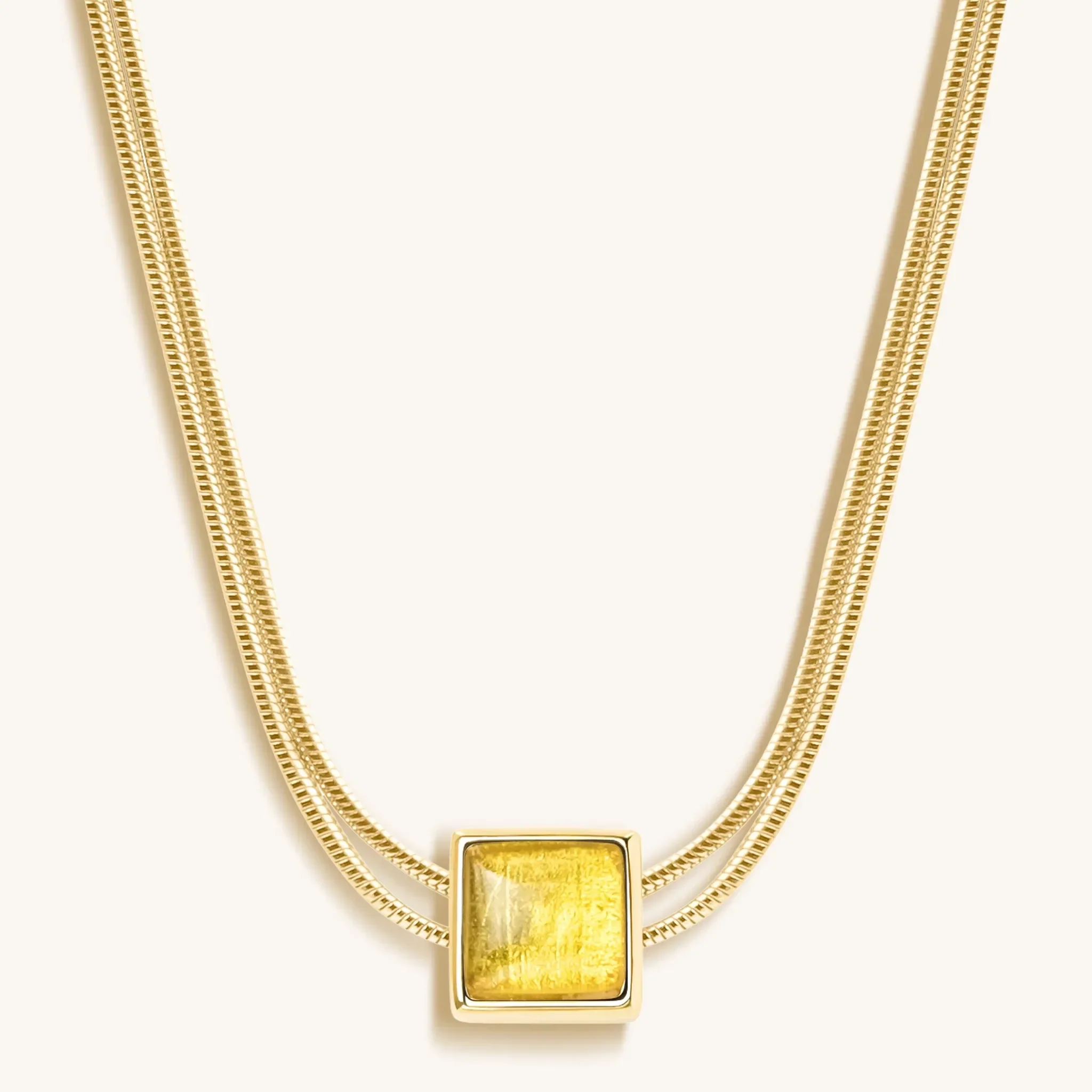 Awaken & Shine Citrine Evil Eye November Birthstone Necklace