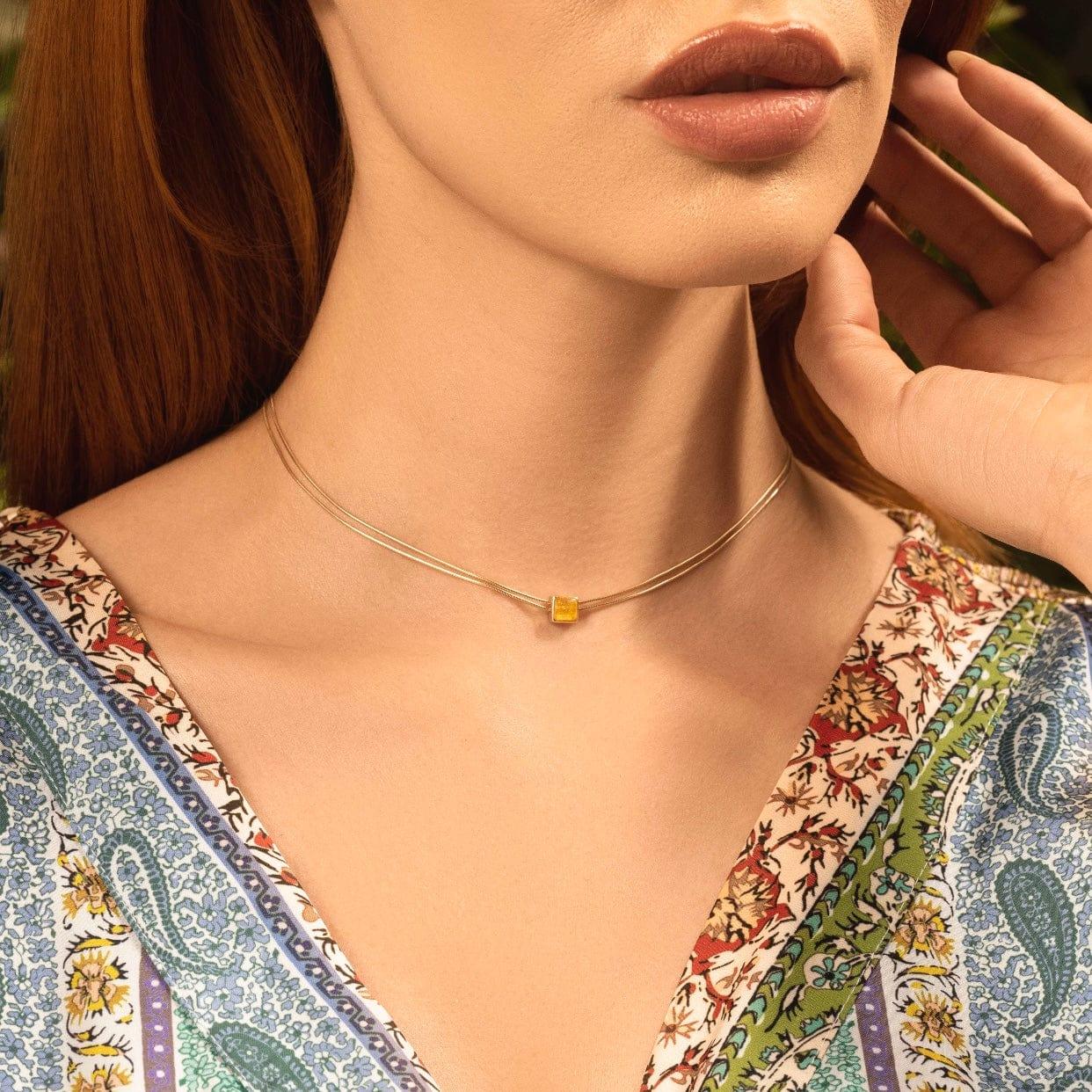Awaken & Shine Citrine Evil Eye November Birthstone Necklace - Image 2