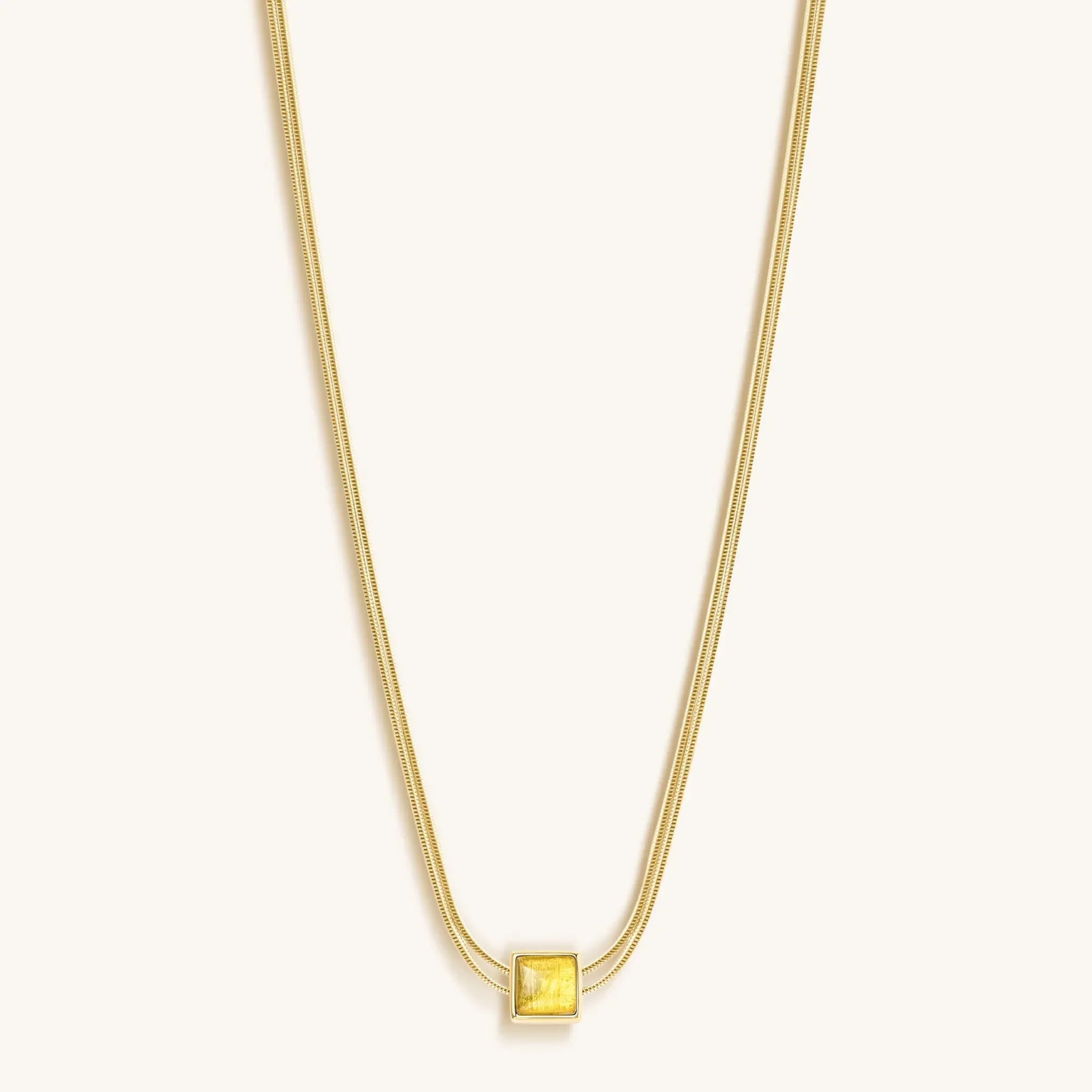 Awaken & Shine Citrine Evil Eye November Birthstone Necklace - Image 3