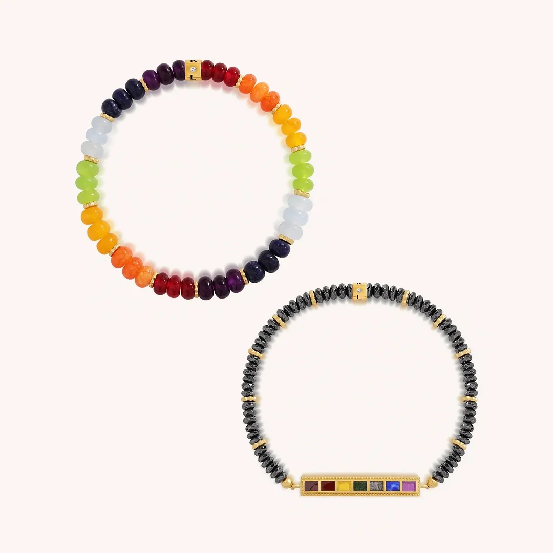 Balanced Energy Seven Chakra Bracelet Set