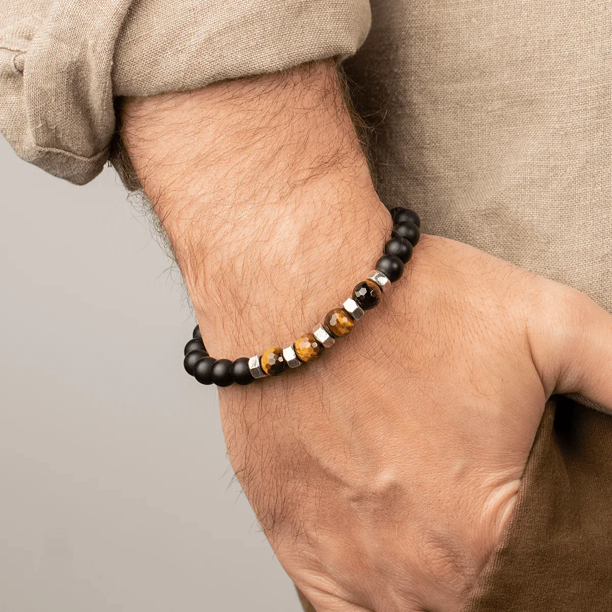 Bestowed Strength Matte Onyx Bracelet - Image 2