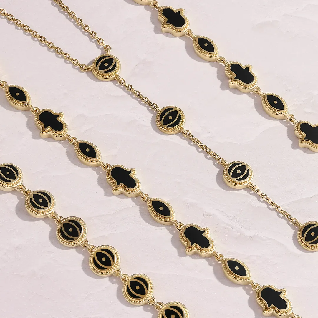 Ethereal Guard Evil Eye Onyx Bracelet - Image 3