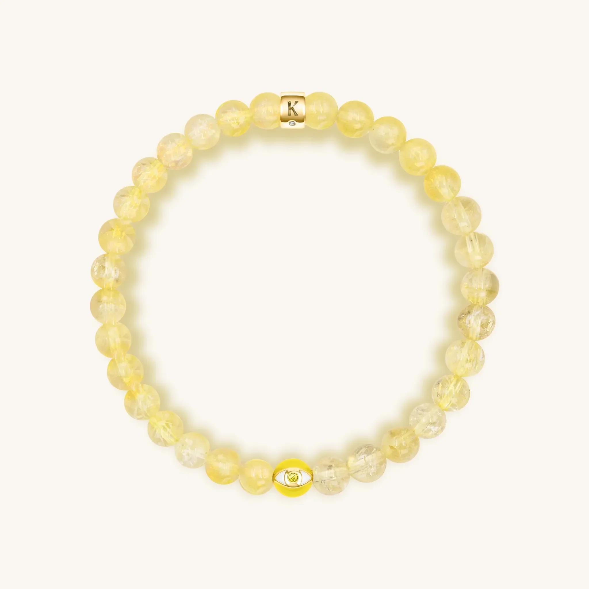 Blessed Sunshine Citrine November Birthstone Evil Eye Bracelet