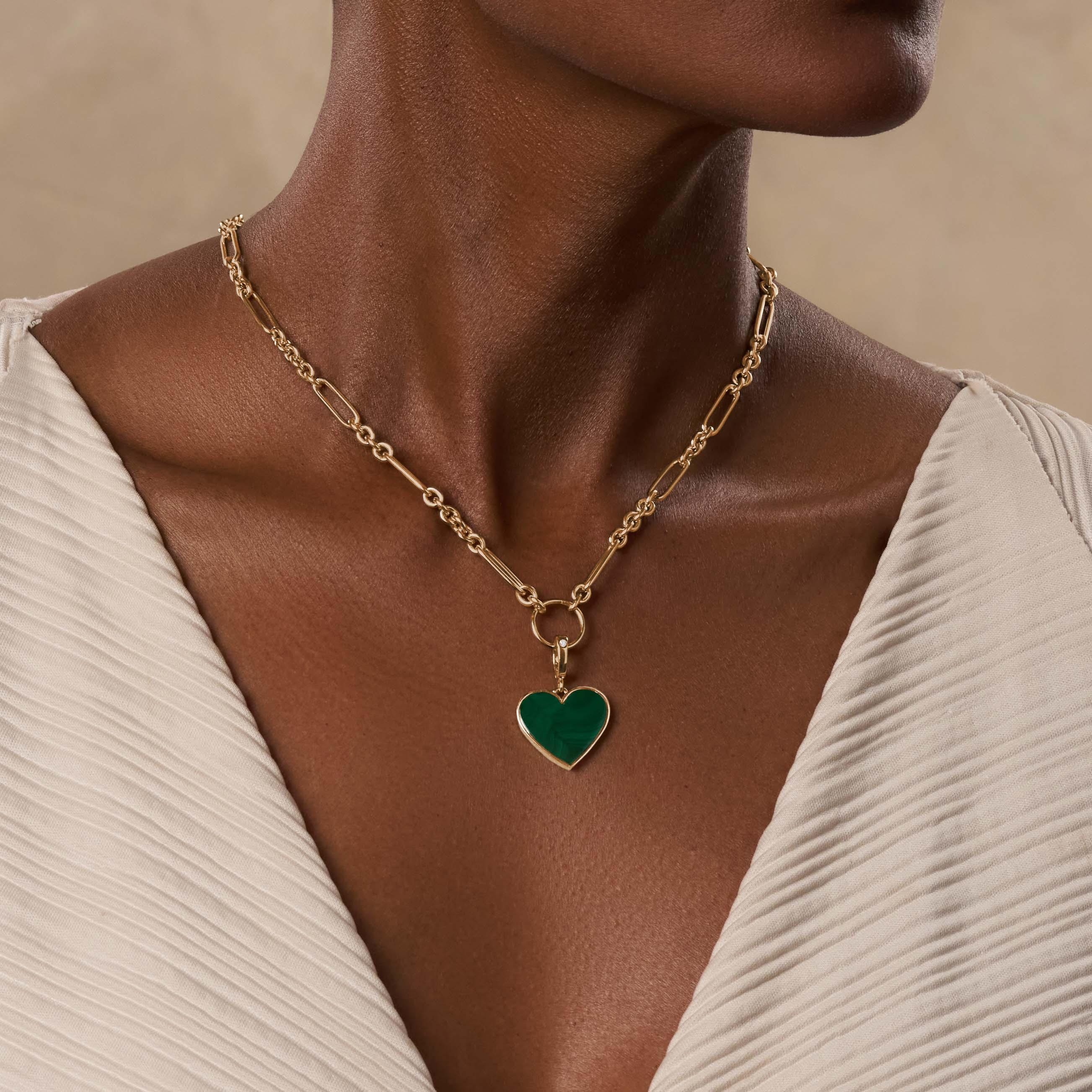 Blossoming Soul Malachite Heart Charm - Image 2