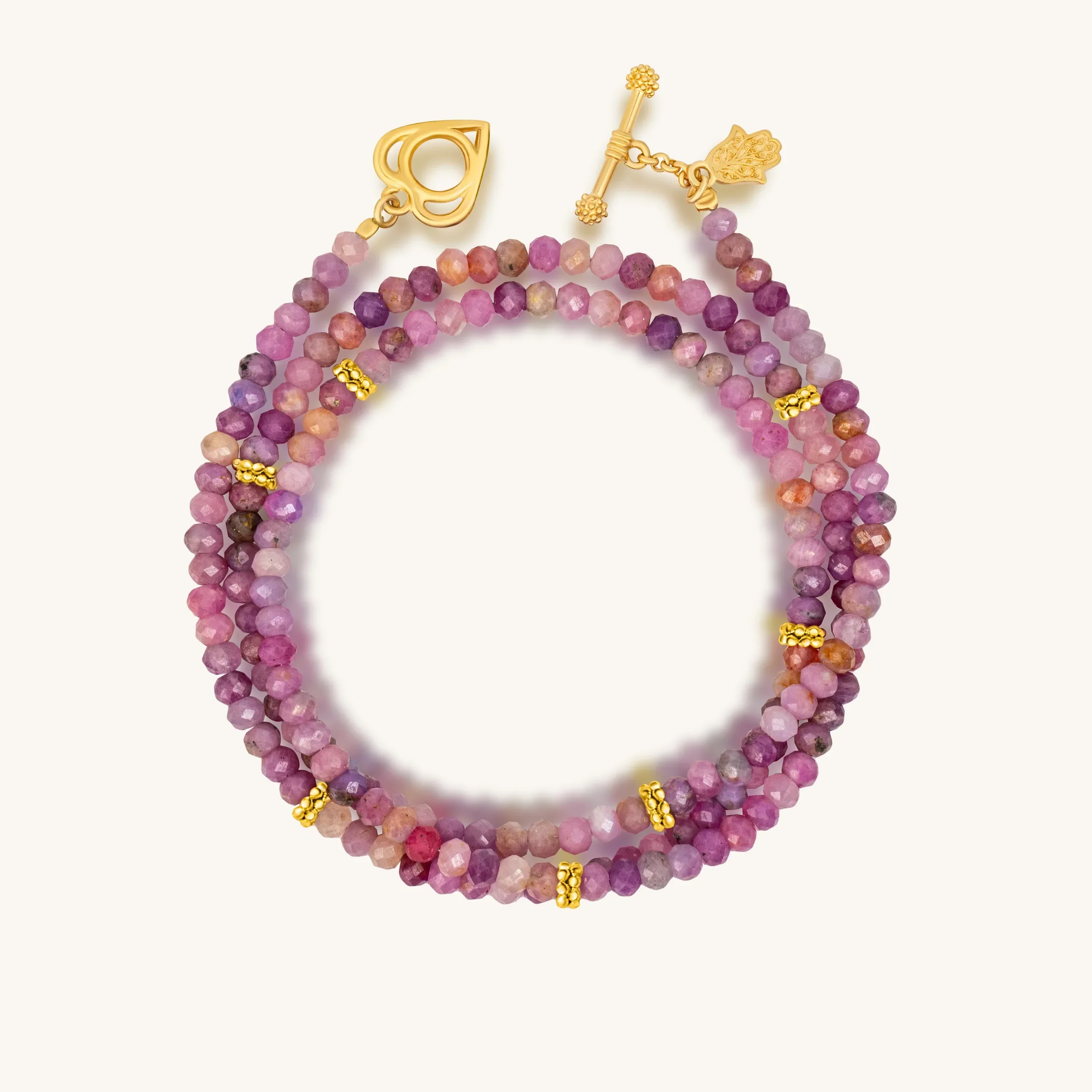 Bold Love Ruby Heart Wrap Bracelet - Image 3