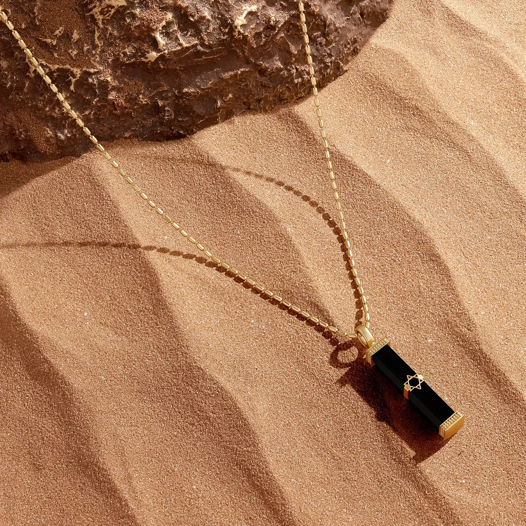 Bound in Strength Black Onyx Star of David Necklace