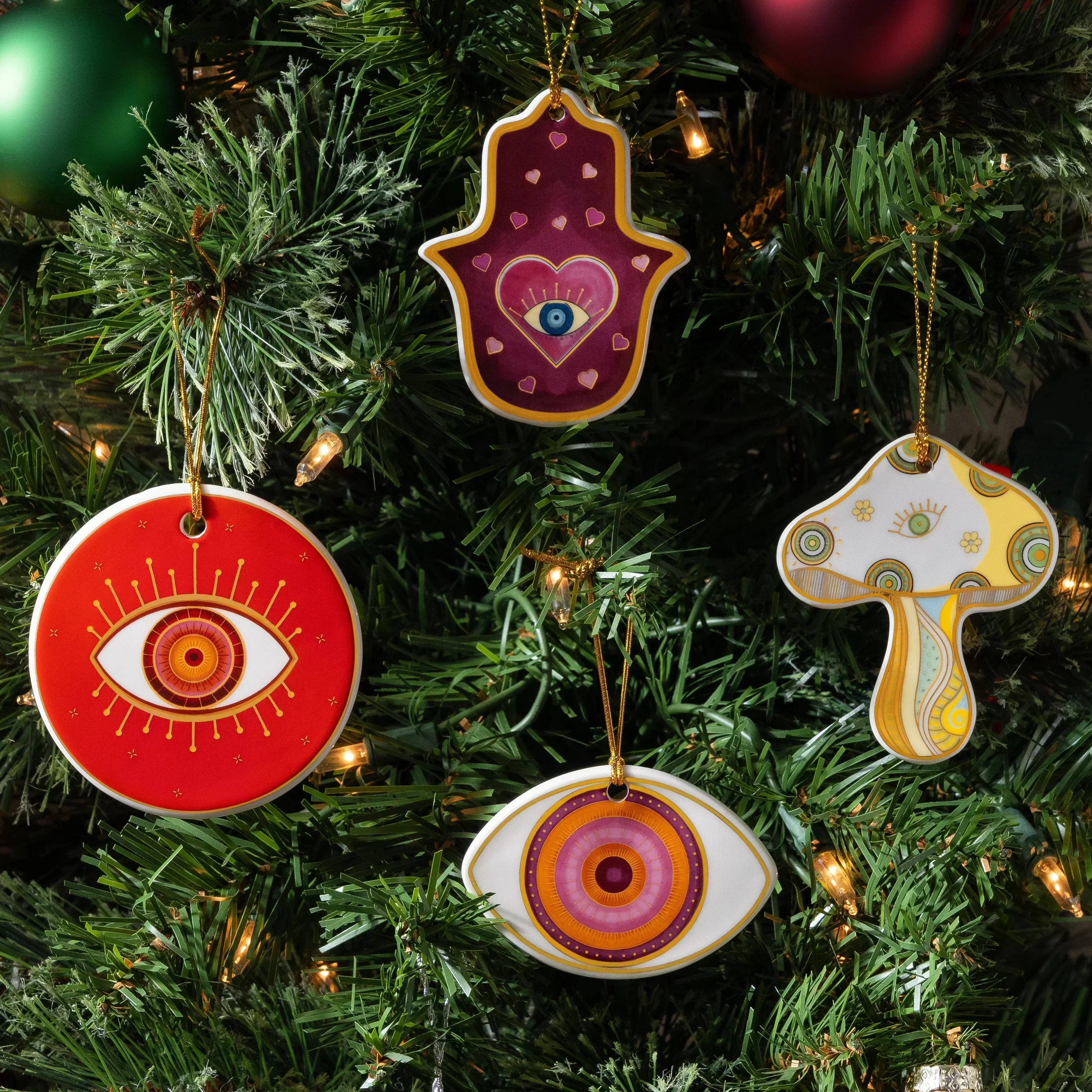 Loving Traditions Ceramic Evil Eye Ornament - Image 2