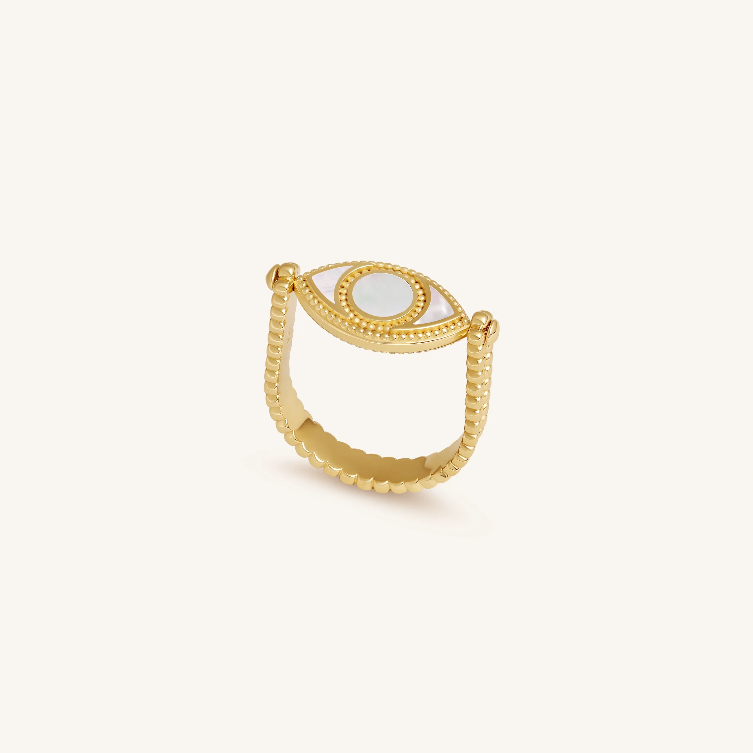 Calm Protection Evil Eye Gold Ring - Image 3