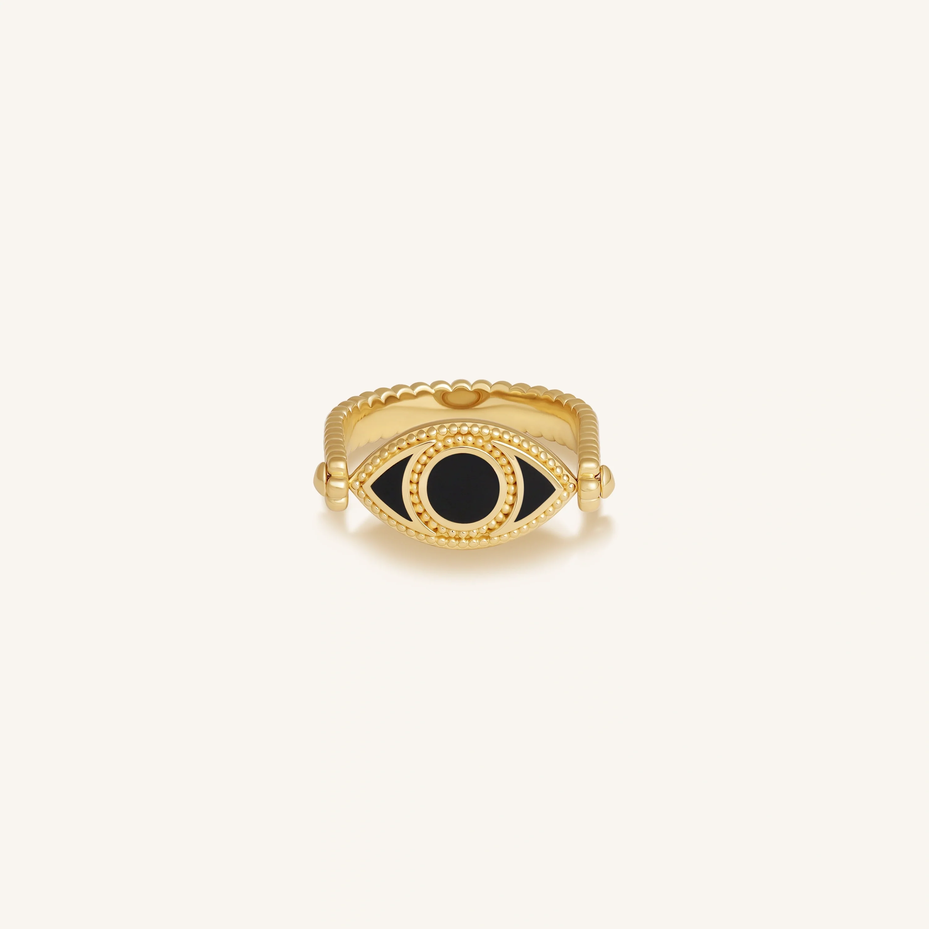 Calm Protection Evil Eye Gold Ring - Image 7