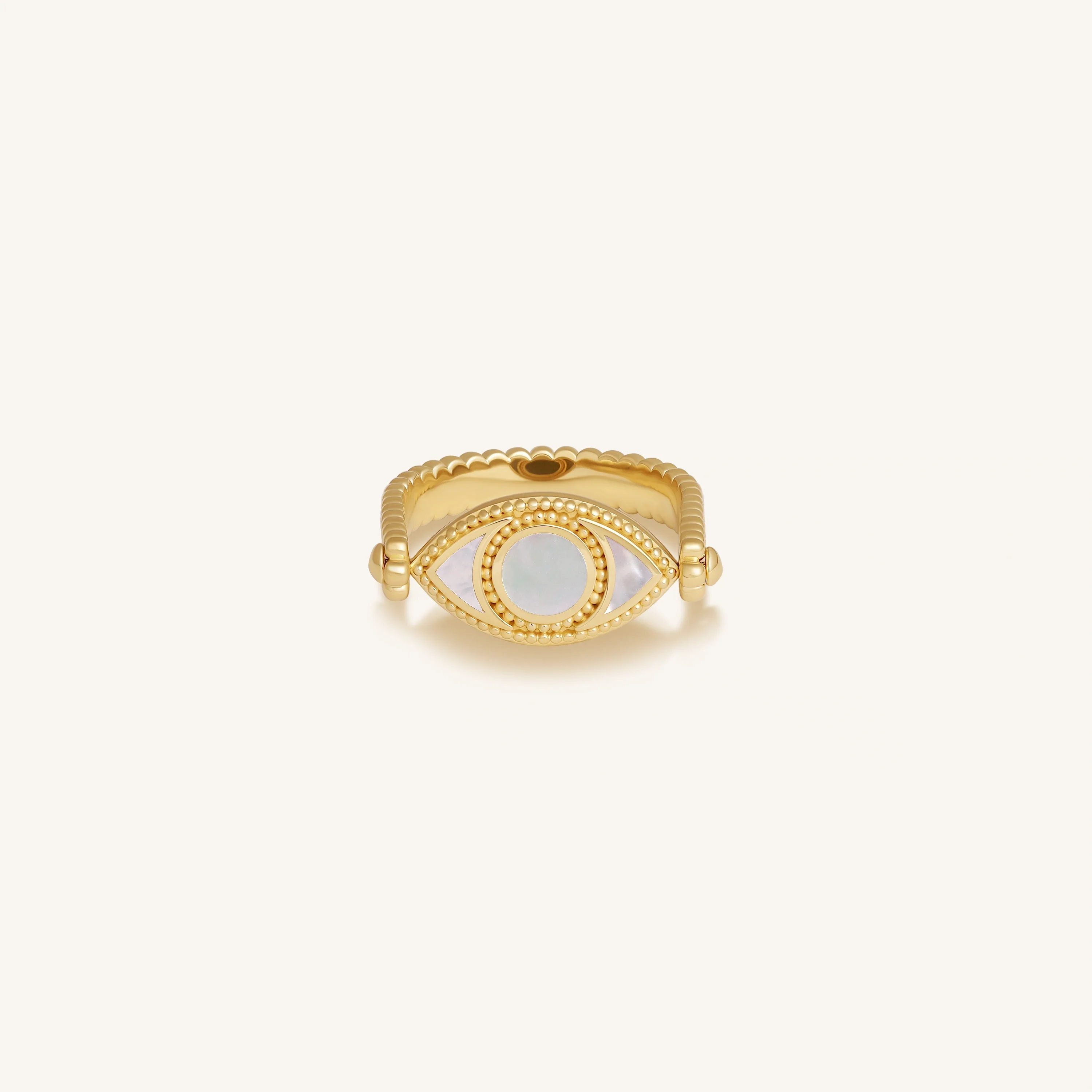 Calm Protection Evil Eye Gold Ring - Image 8