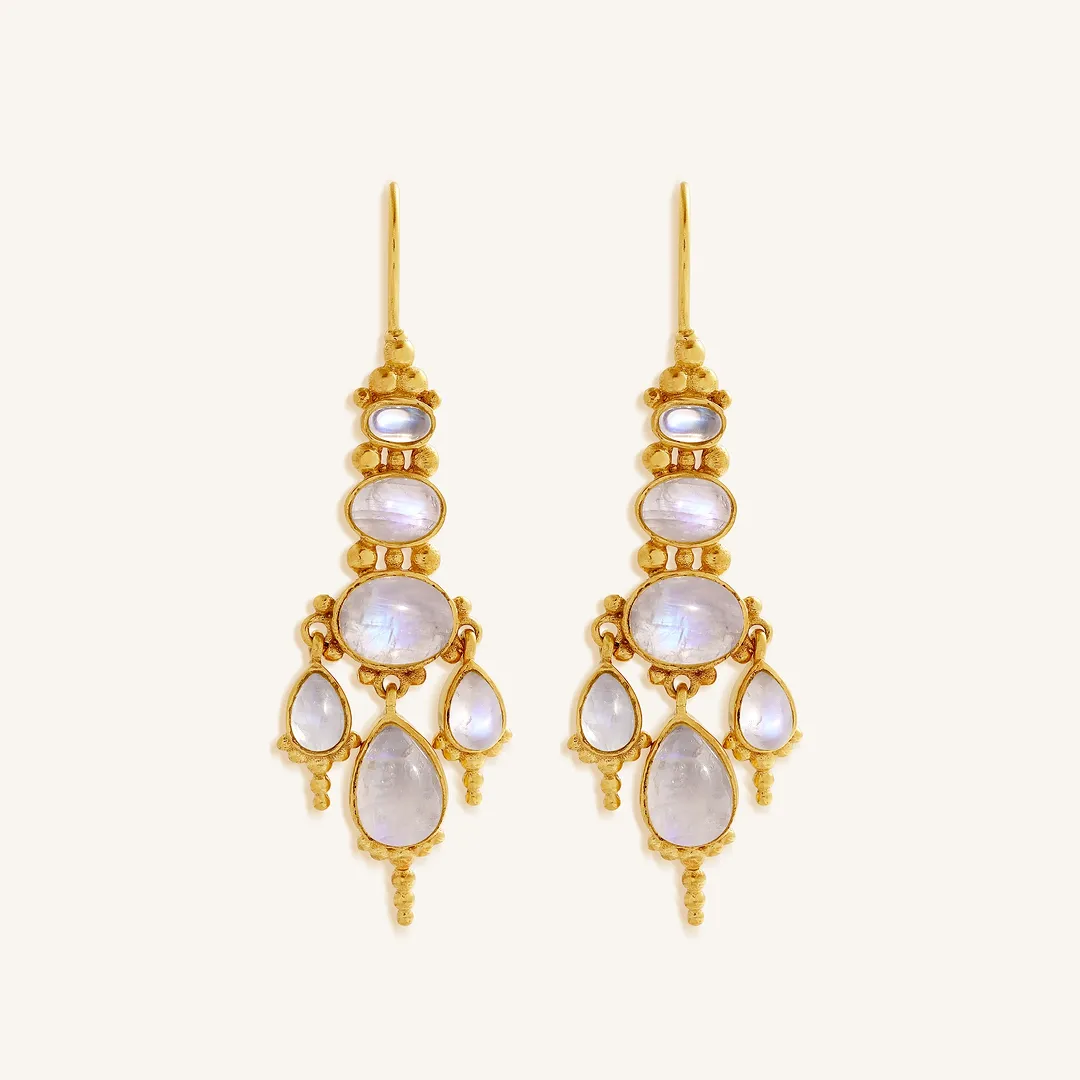 Celestial Glow Moonstone Earrings