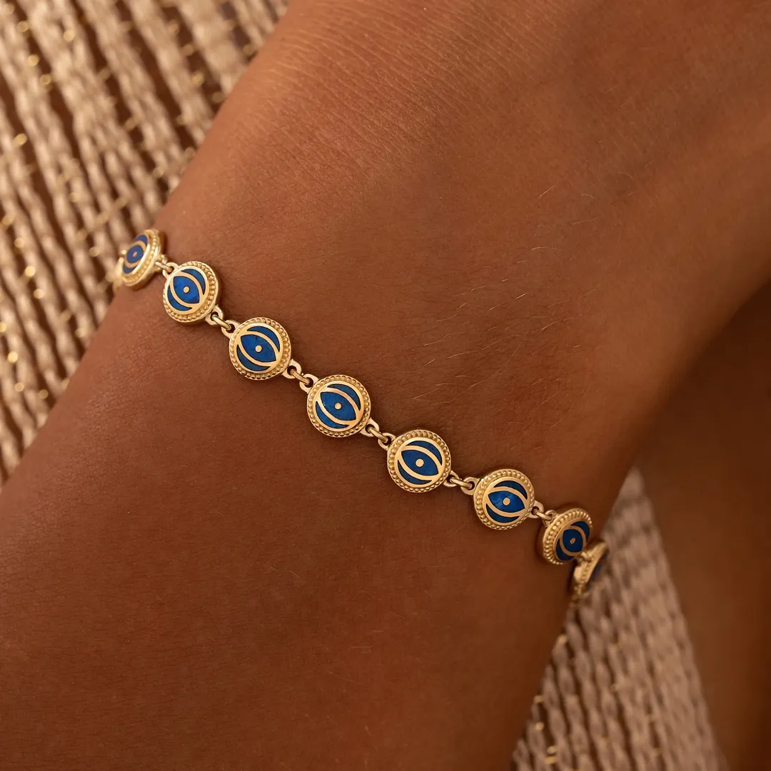 Celestial Insight Lapis Evil Eye Bracelet - Image 2