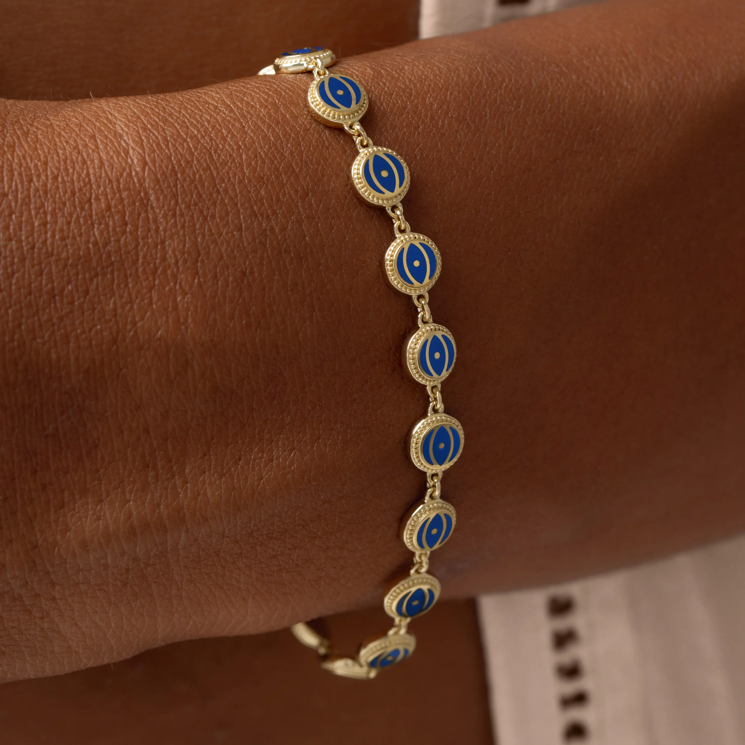 Celestial Insight Lapis Evil Eye Bracelet - Image 4