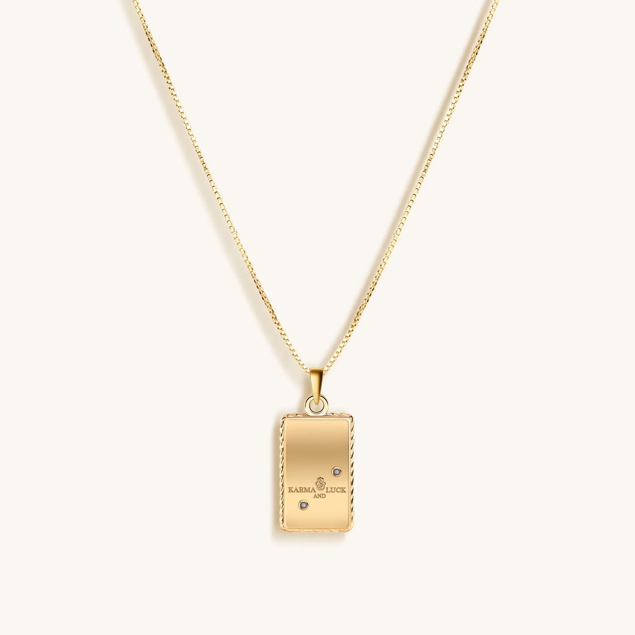 Compassionate Approach White Enamel Pisces Card Necklace - Image 4