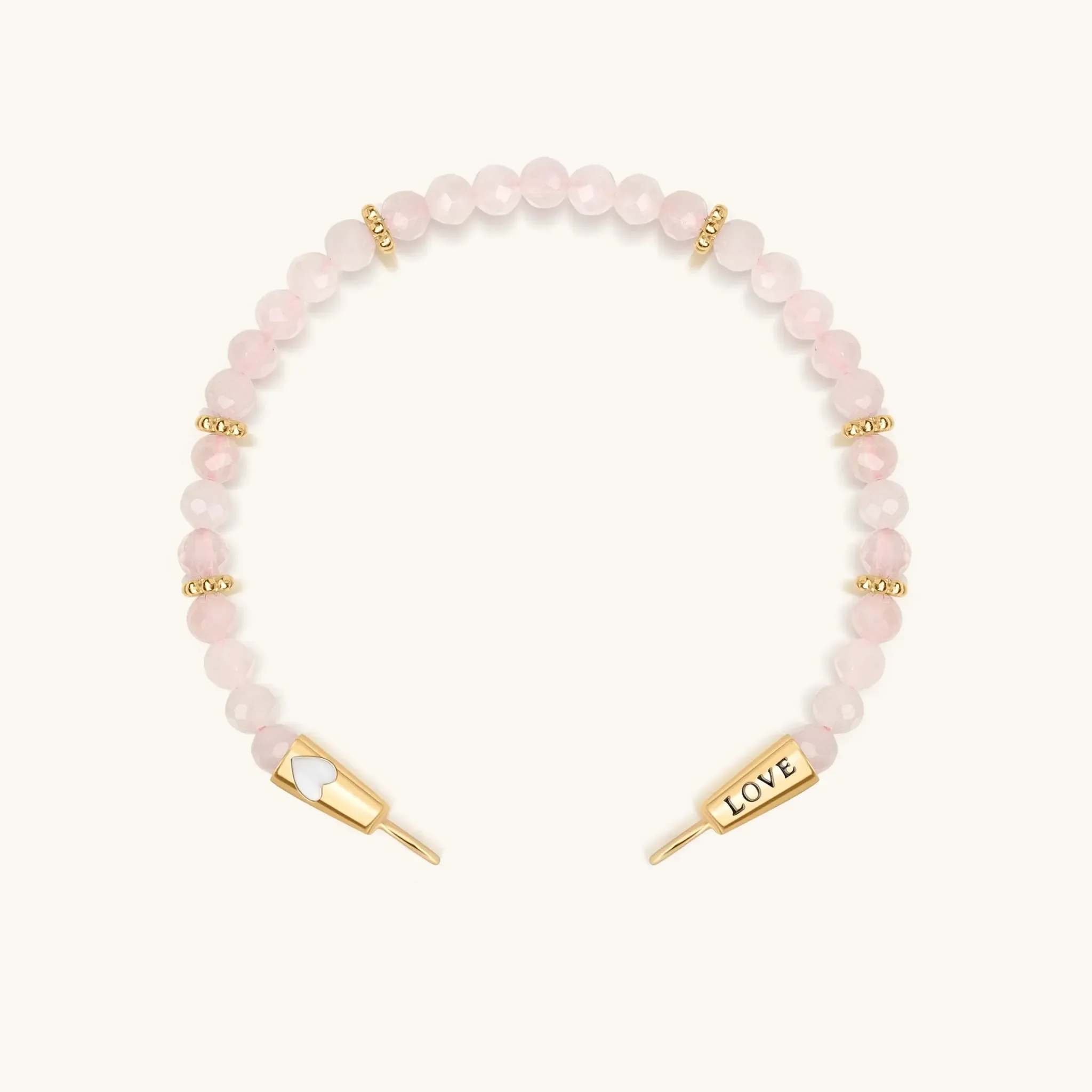 Compassionate Soul - Rose Quartz Heart Bracelet