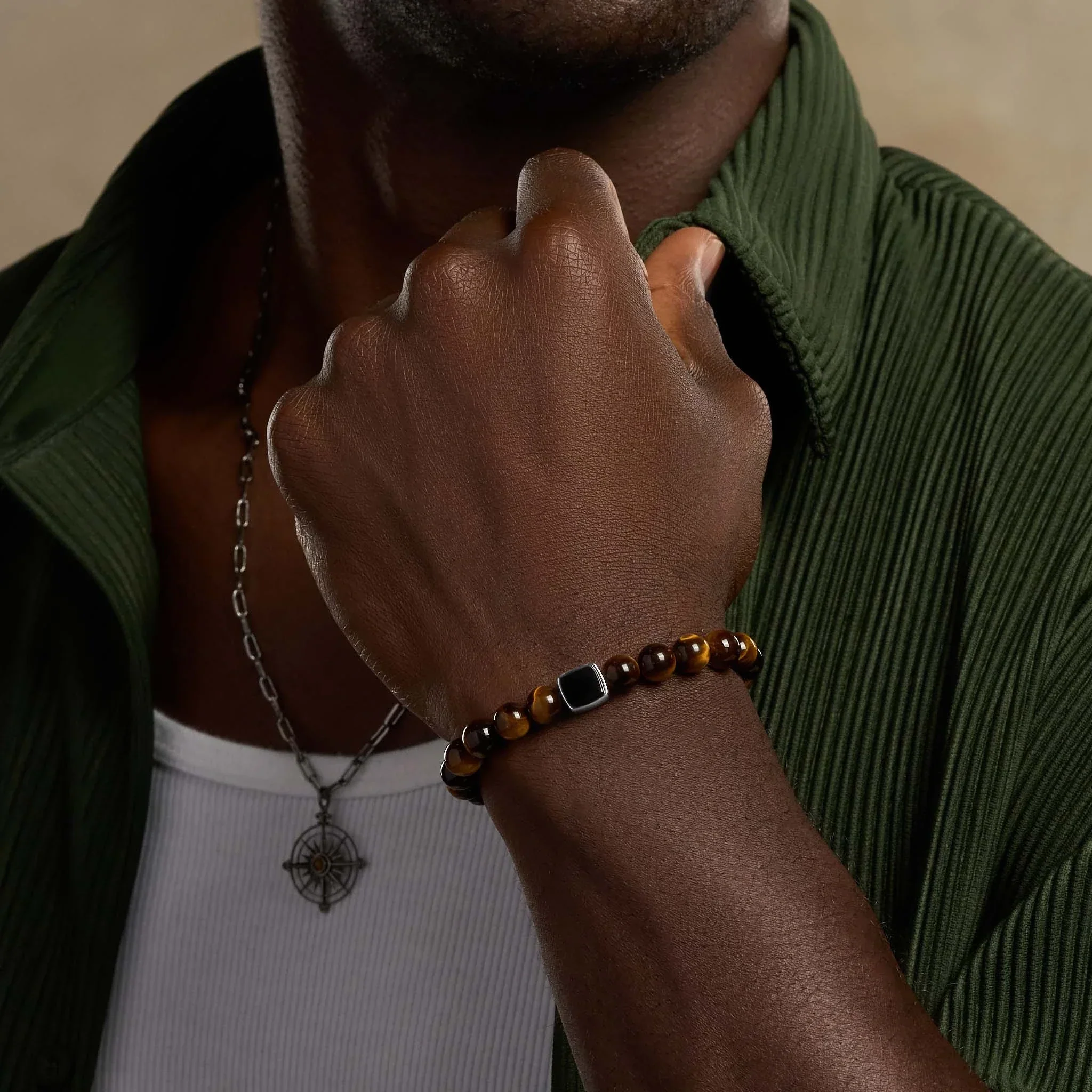 Confidence Secured Tigerās Eye & Black Onyx Bracelet - Image 2