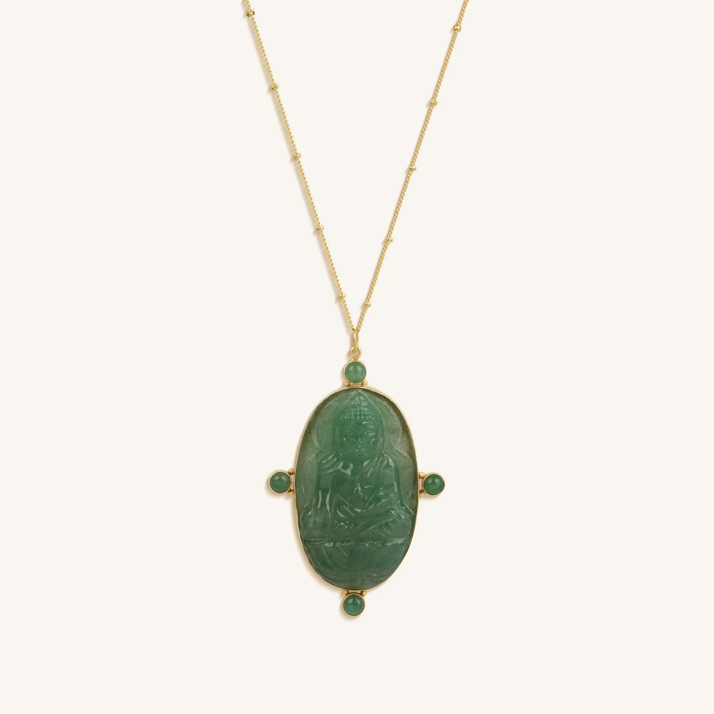 Constant Blessings Aventurine and Jade Pendant Necklace - Image 3