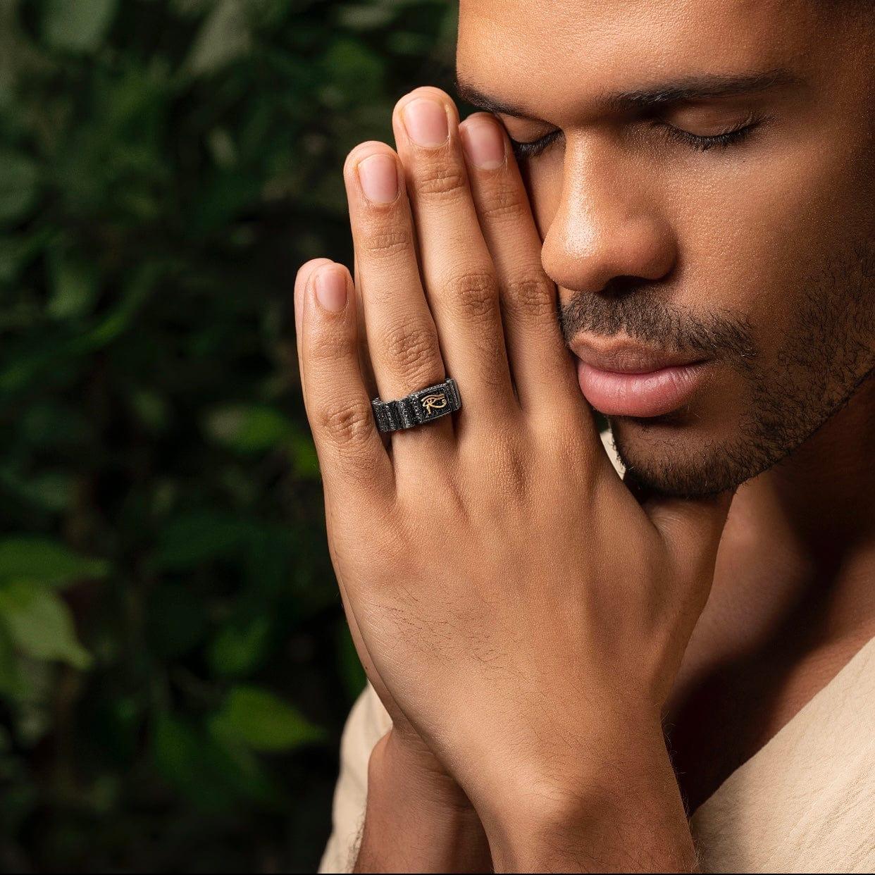 Protective Power - Eye of Horus Mantra Ring - Image 2