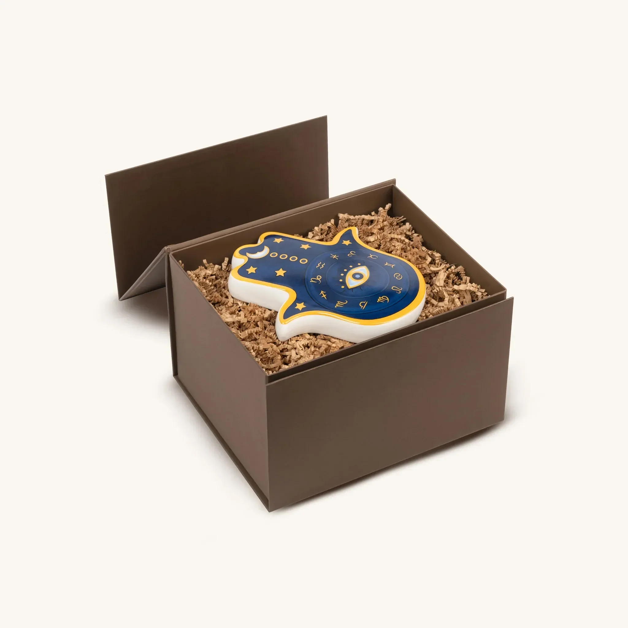 Cosmic Energy Astro Hamsa Ceramic Wall Blessing - Image 5