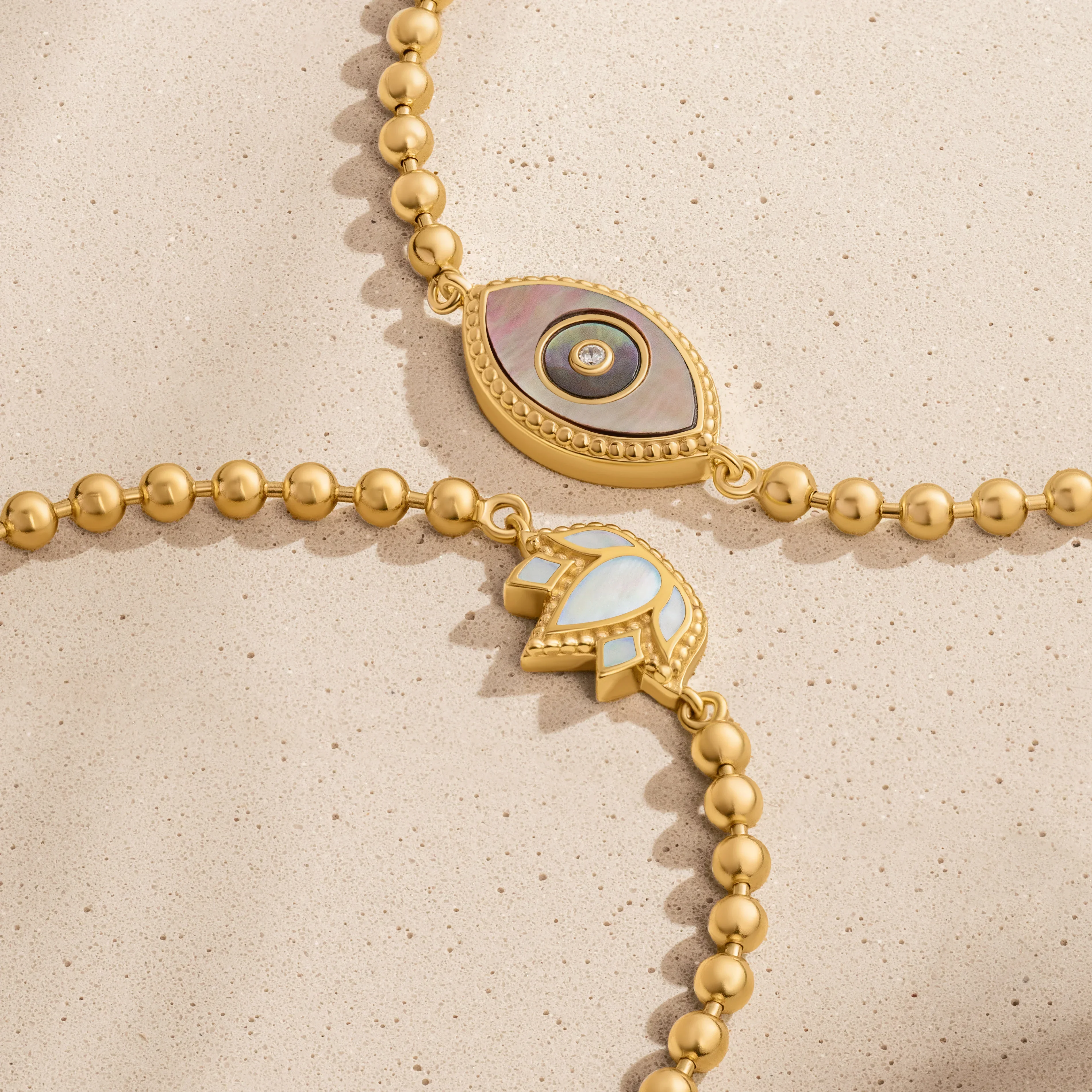 Lucky Charisma Evil Eye Mother of Pearl Bracelet - Image 4