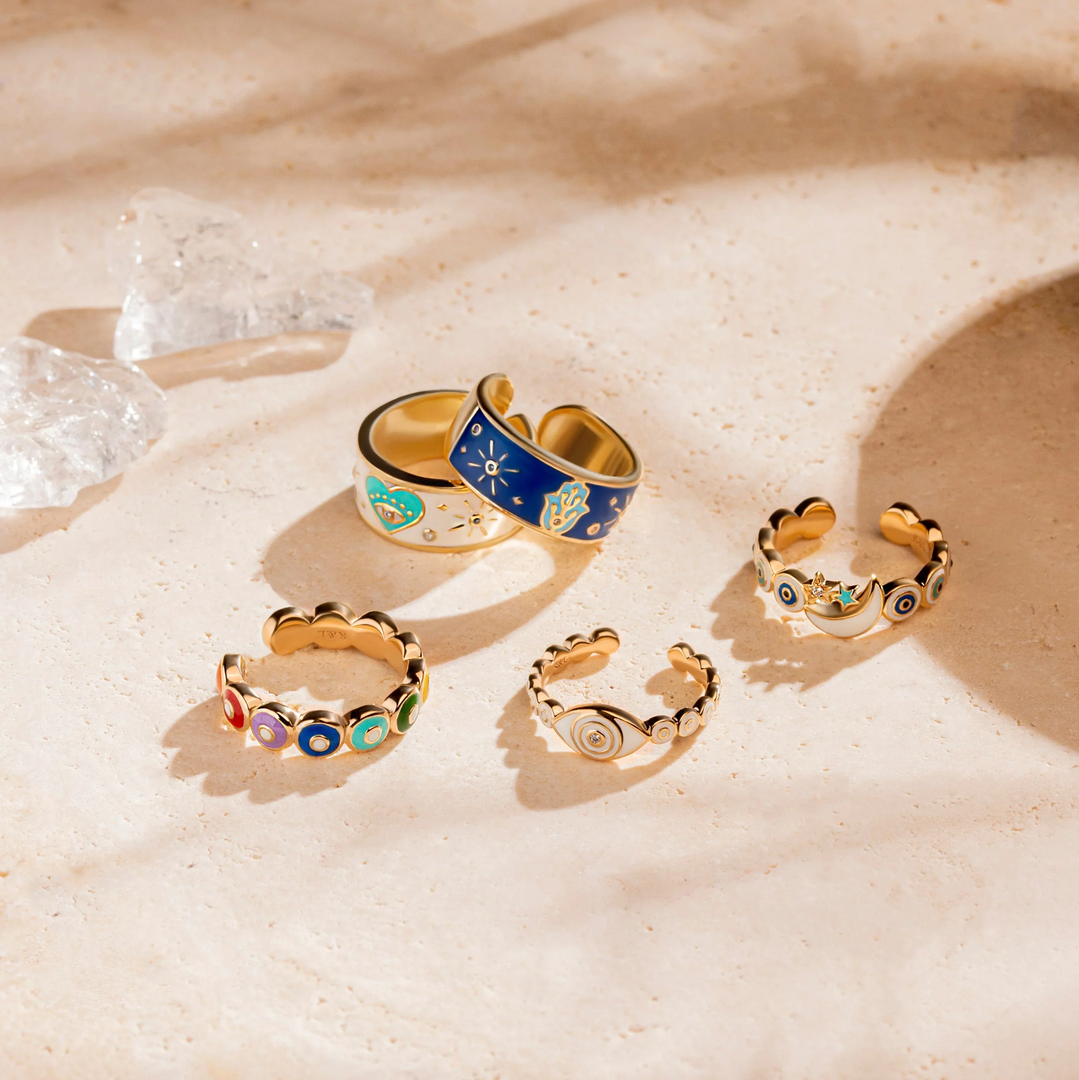Delightful Peacefulness Evil Eye Ring - Image 4