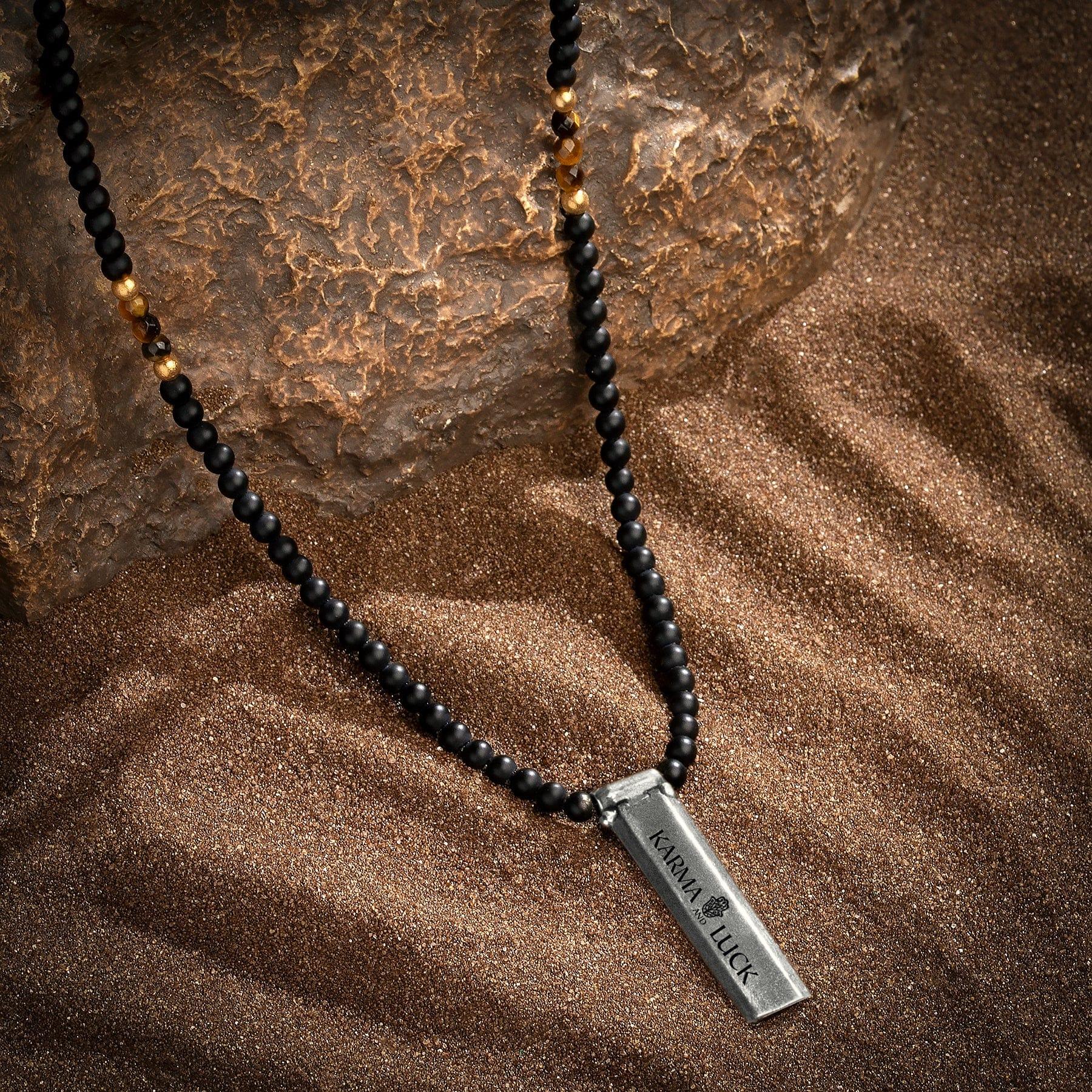 Divine Energy Onyx Tiger's Eye Triple Protection Necklace - Image 3