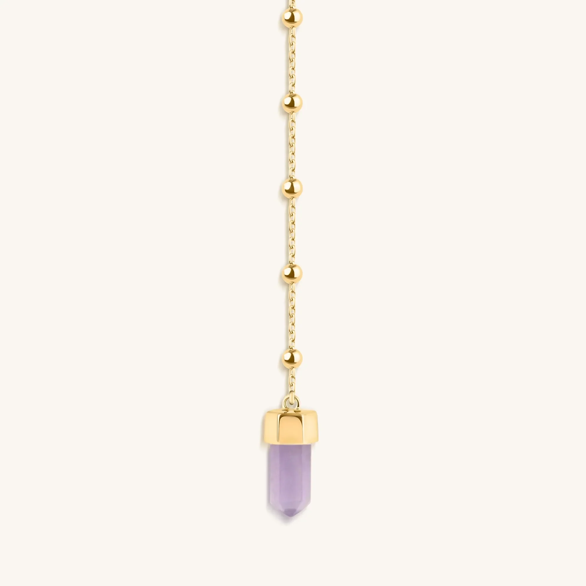 Divine Guidance Amethyst Gold Evil Eye Necklace - Image 4