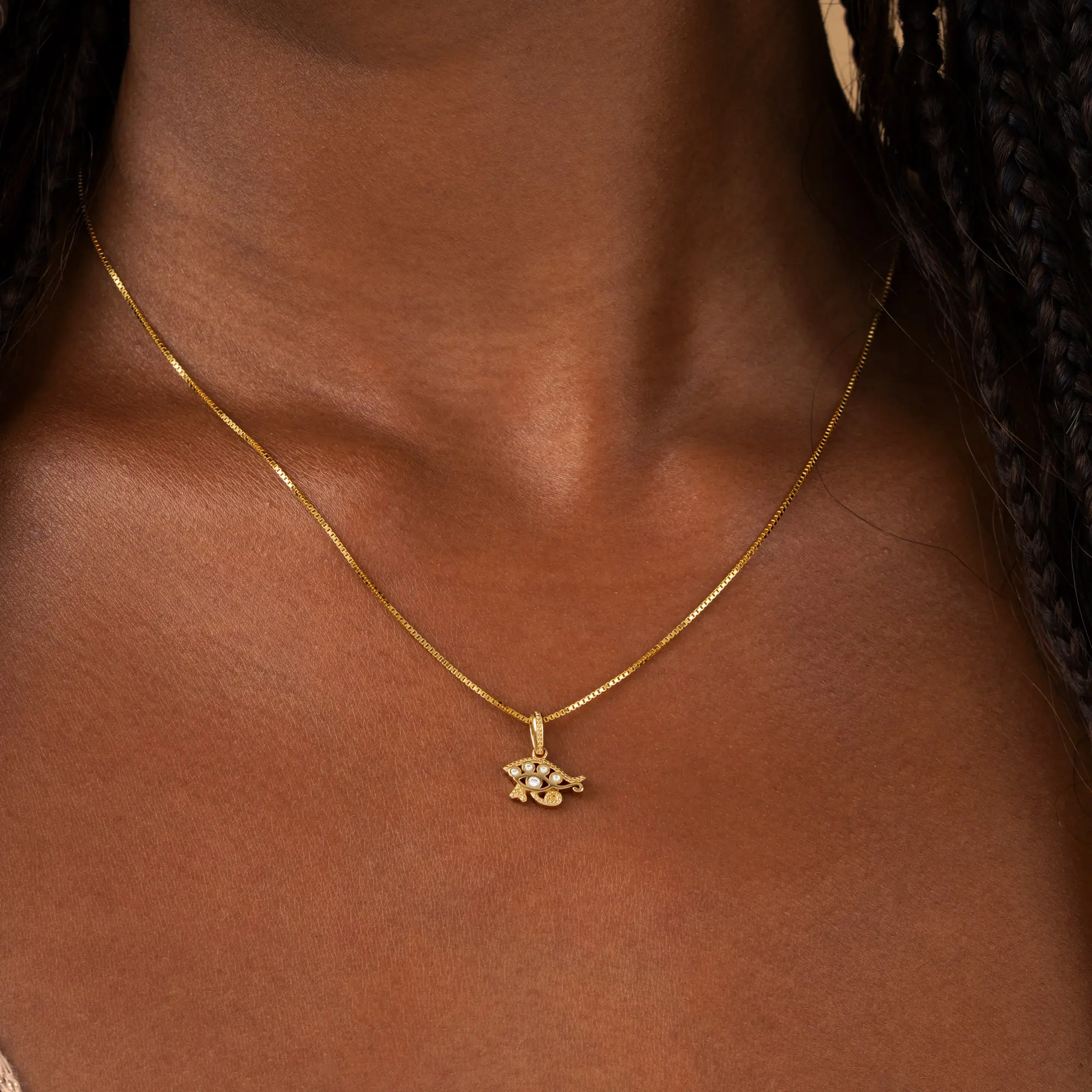 Divine Insight Eye of Horus Protection Necklace - Image 2