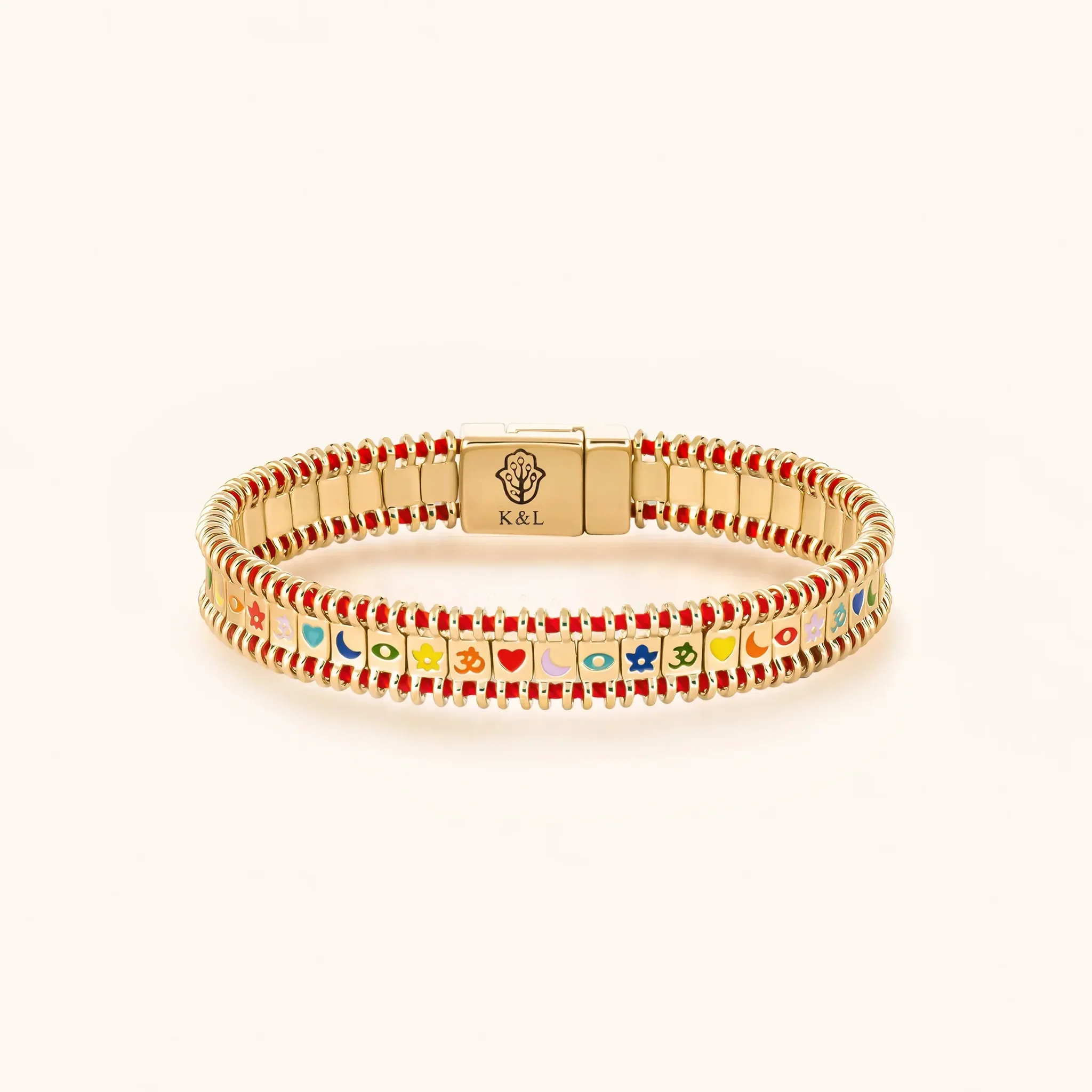 Divine Prism Red String Tennis Bracelet