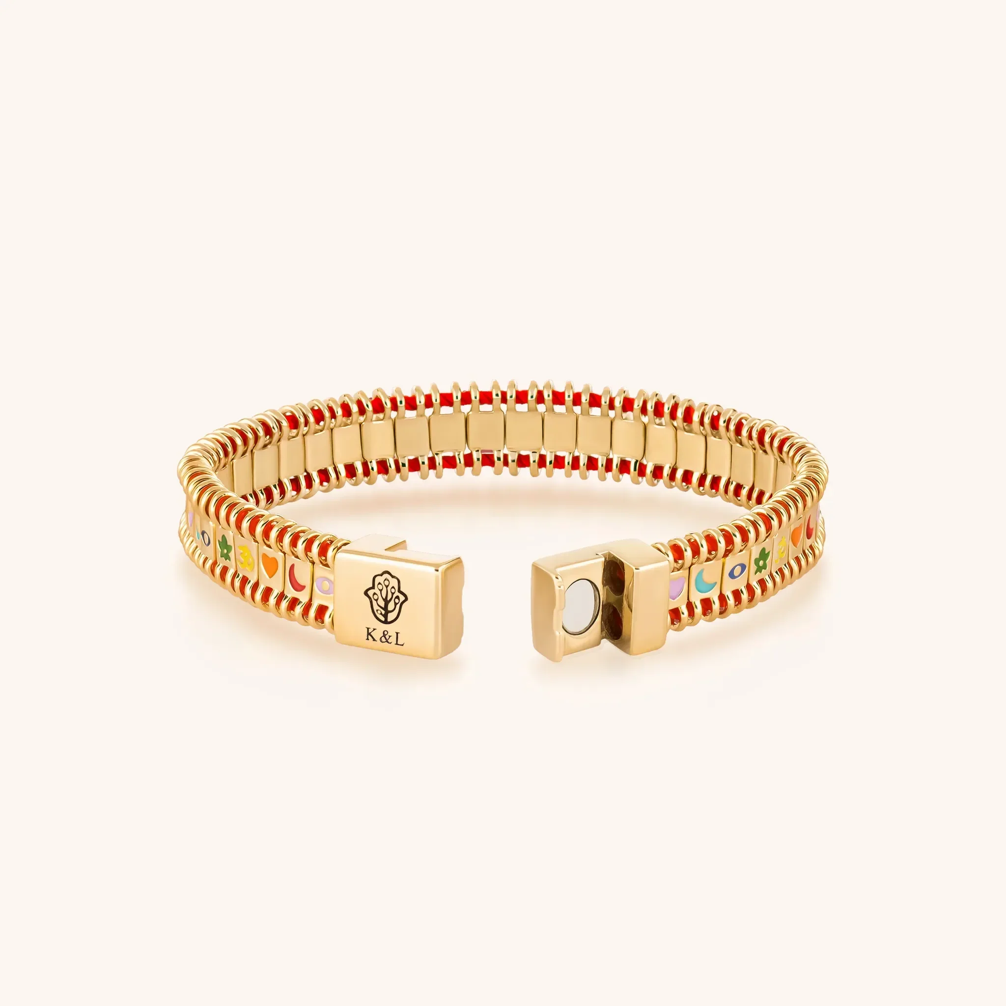 Divine Prism Red String Tennis Bracelet - Image 3