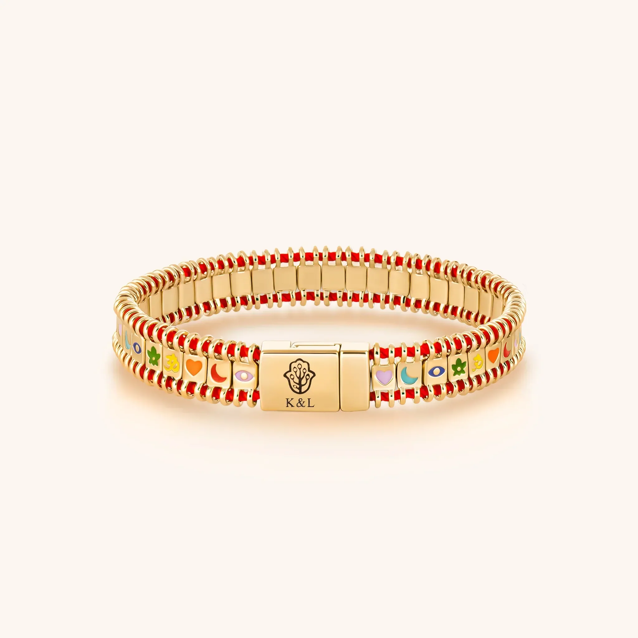 Divine Prism Red String Tennis Bracelet - Image 4