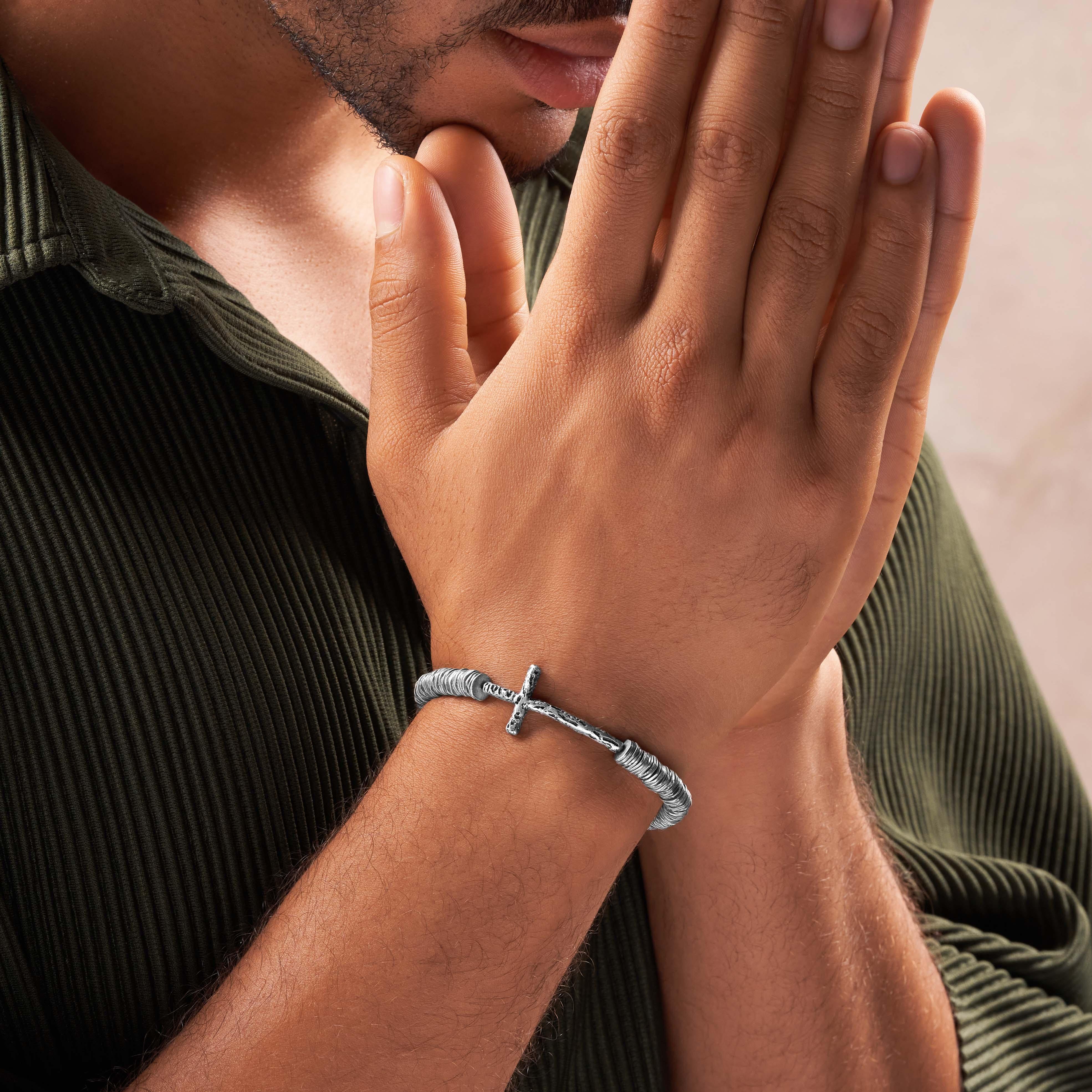 Divine Protection - Cross Heishi Bracelet - Image 2