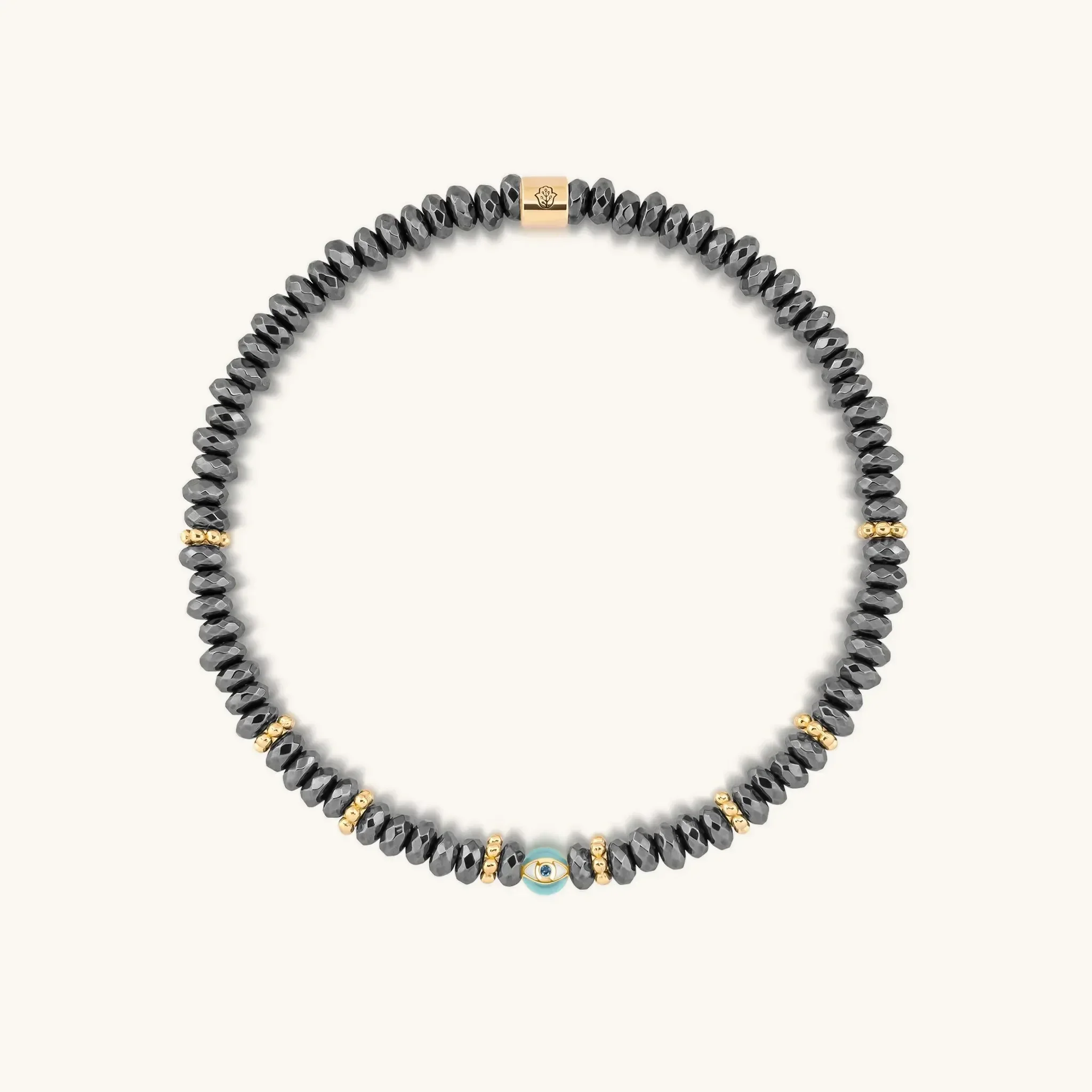 Earth Guardian Hematite Evil Eye Bracelet
