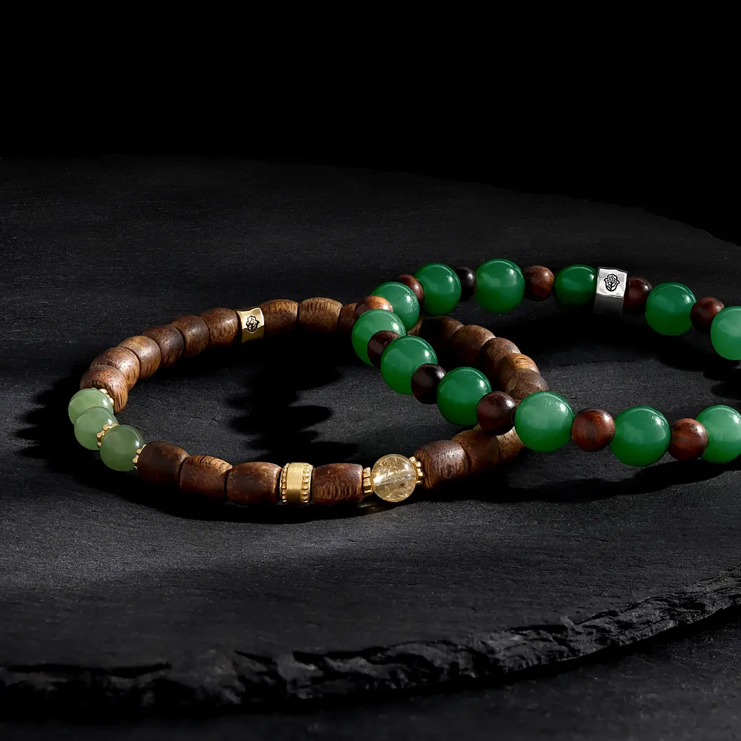 Earthbound Clarity Agarwood & Jadeite Bracelet - Image 4