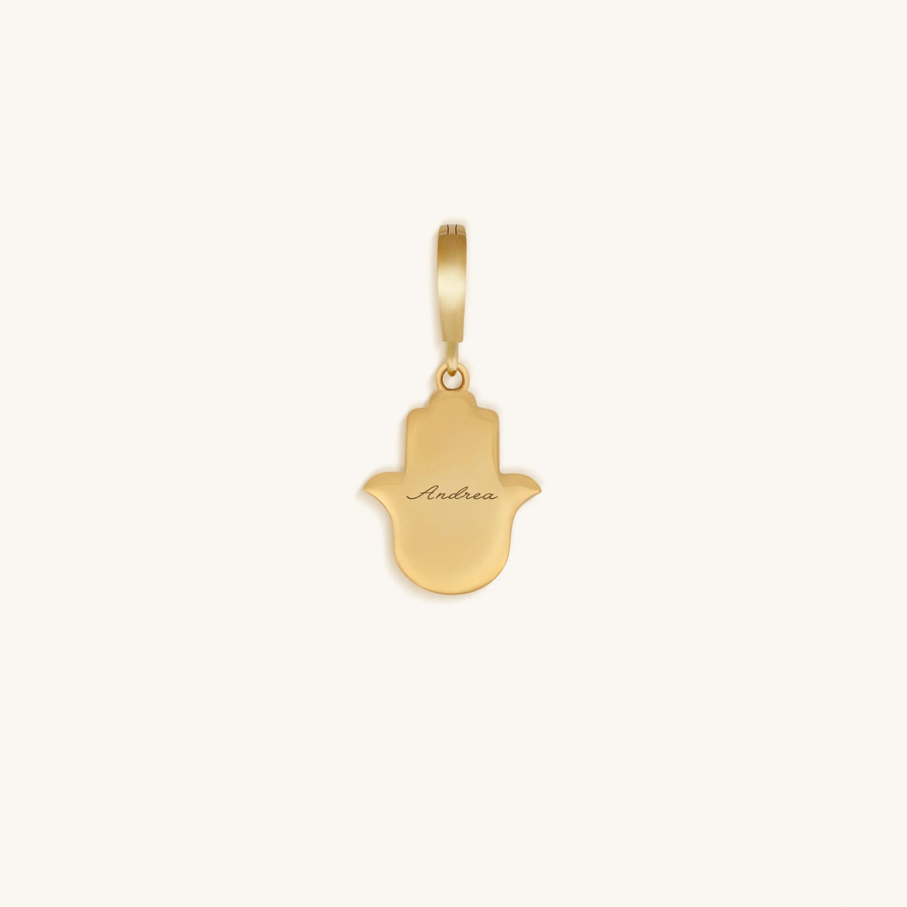 Effortless Manifestation Hamsa Mother of Pearl Engravable Charm - Image 5