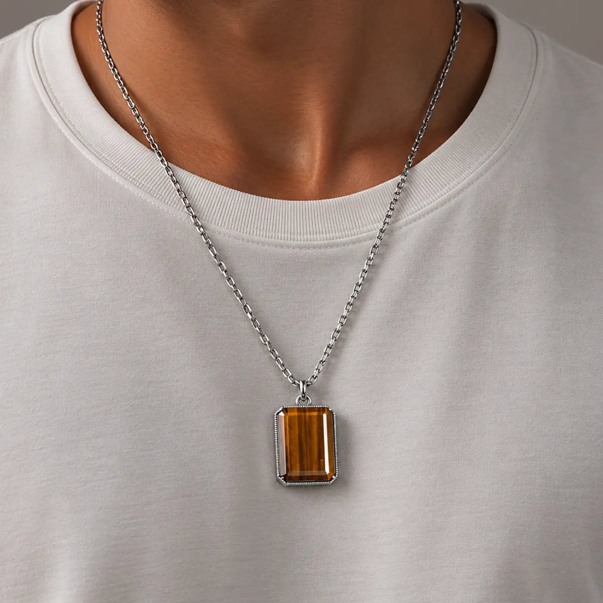 Ember Vision Tiger Eye Pendant Necklace - Image 2