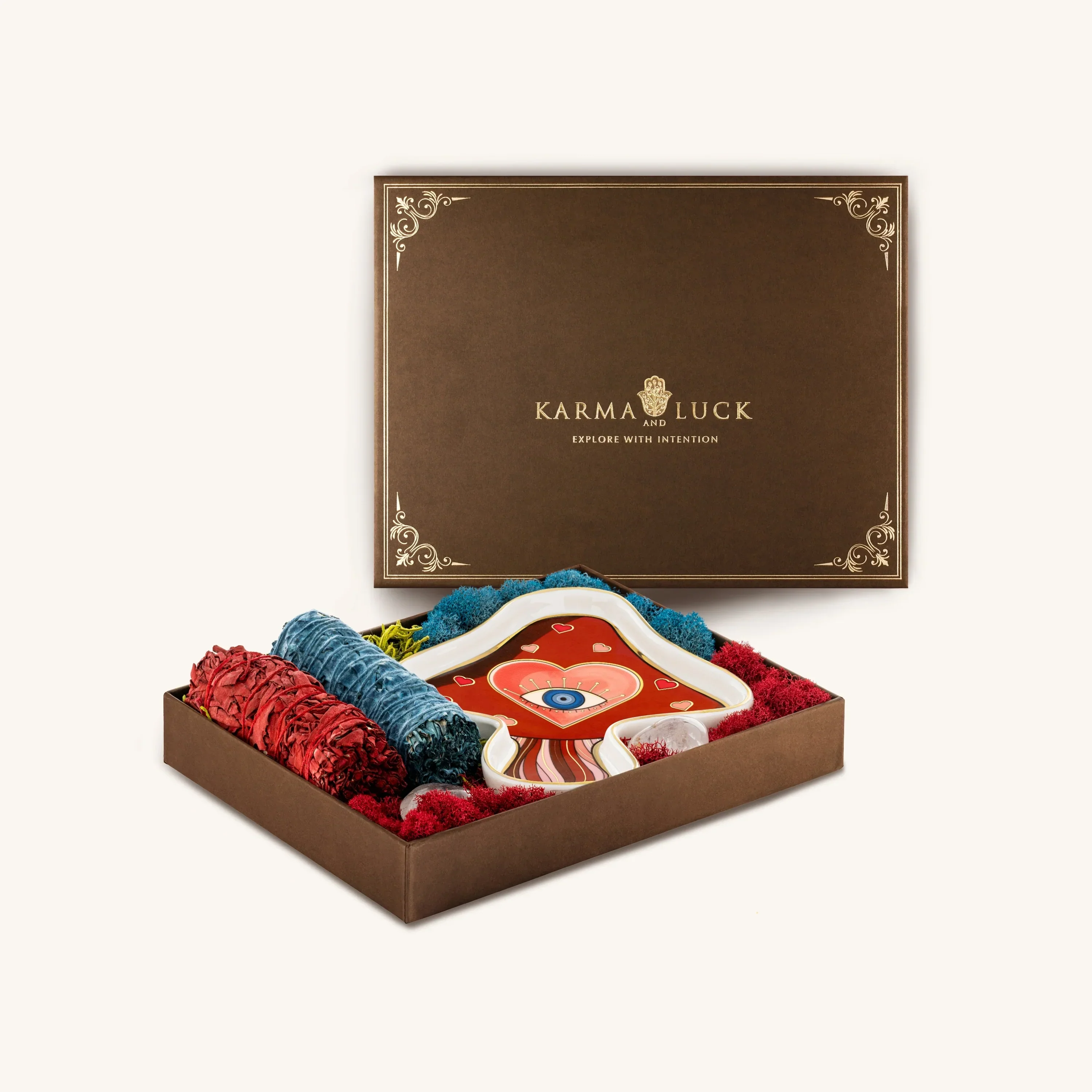 Emotional Harmony Red Mushroom Dragon’s Blood & Nag Champa Sage Box - Image 4
