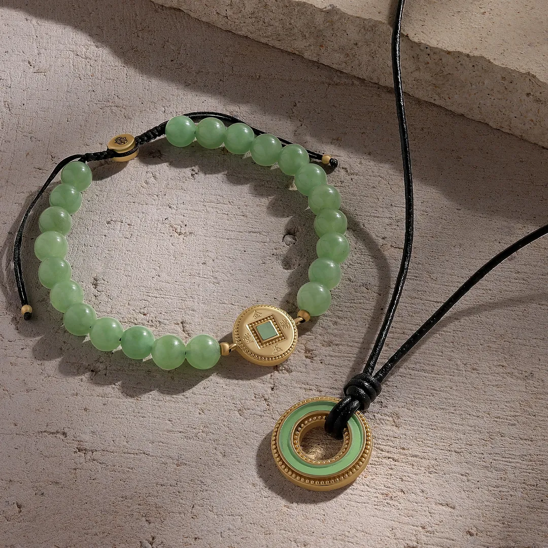 Endless Flow Jade Karma Circle Necklace - Image 3