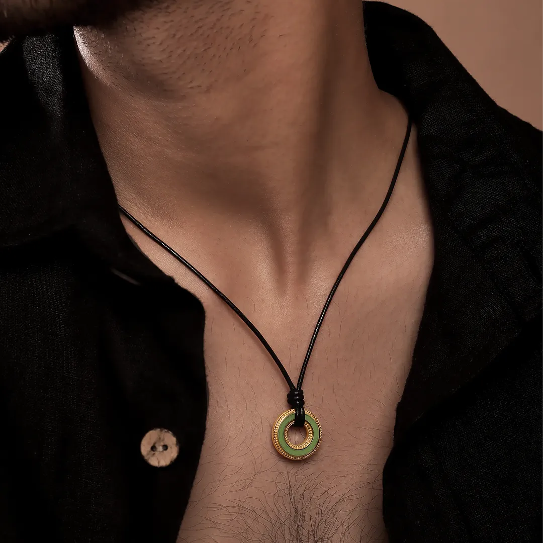 Endless Flow Jade Karma Circle Necklace - Image 4