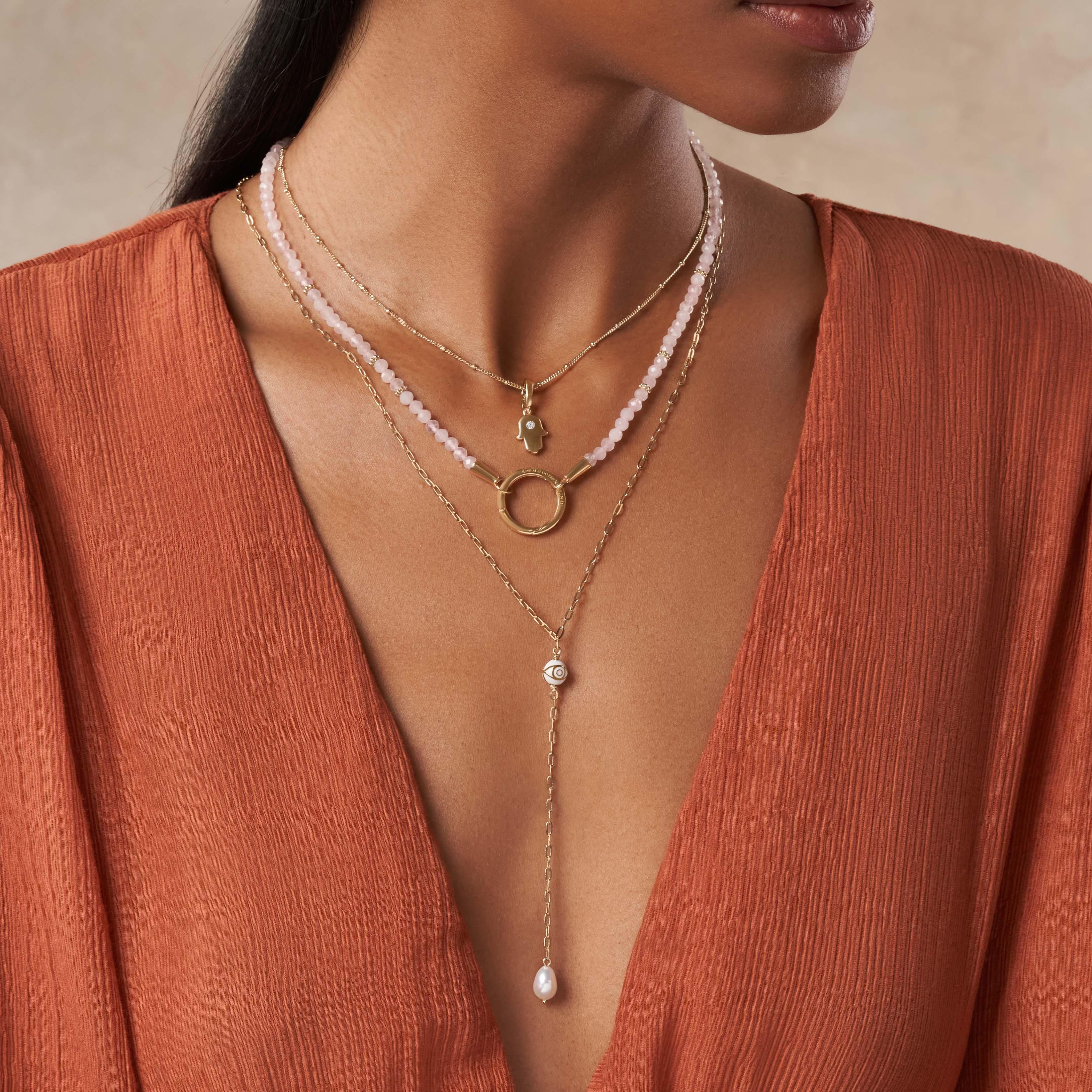 Endless Link Diamond Cut Gold Necklace - Image 4