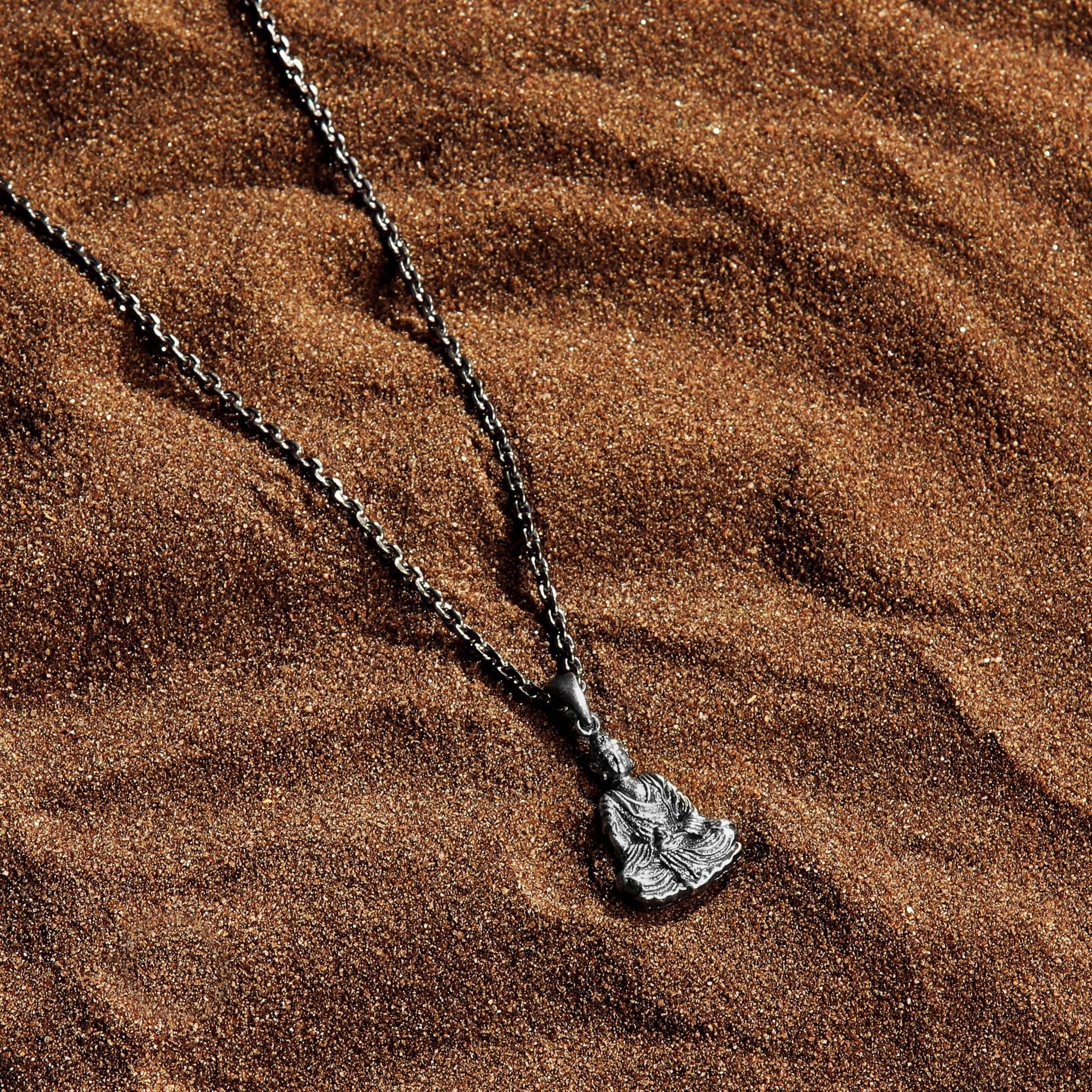 Enlightened Being- Silver Thai Buddha Pendant Necklace