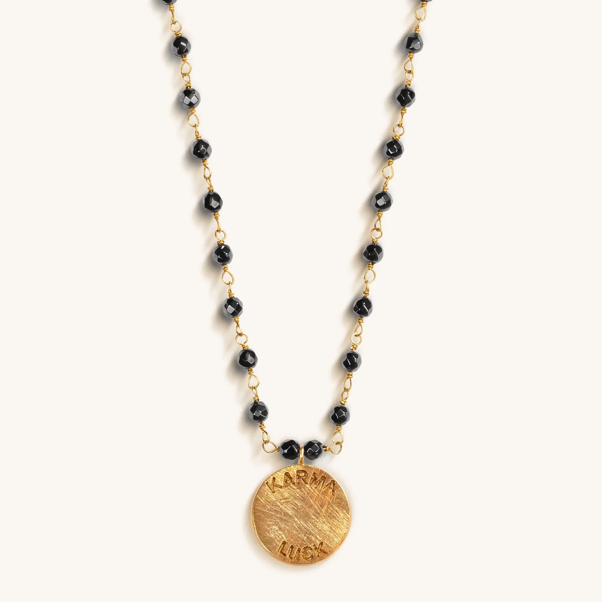 Enlightenment Hope Hematite Lotus Necklace - Image 3