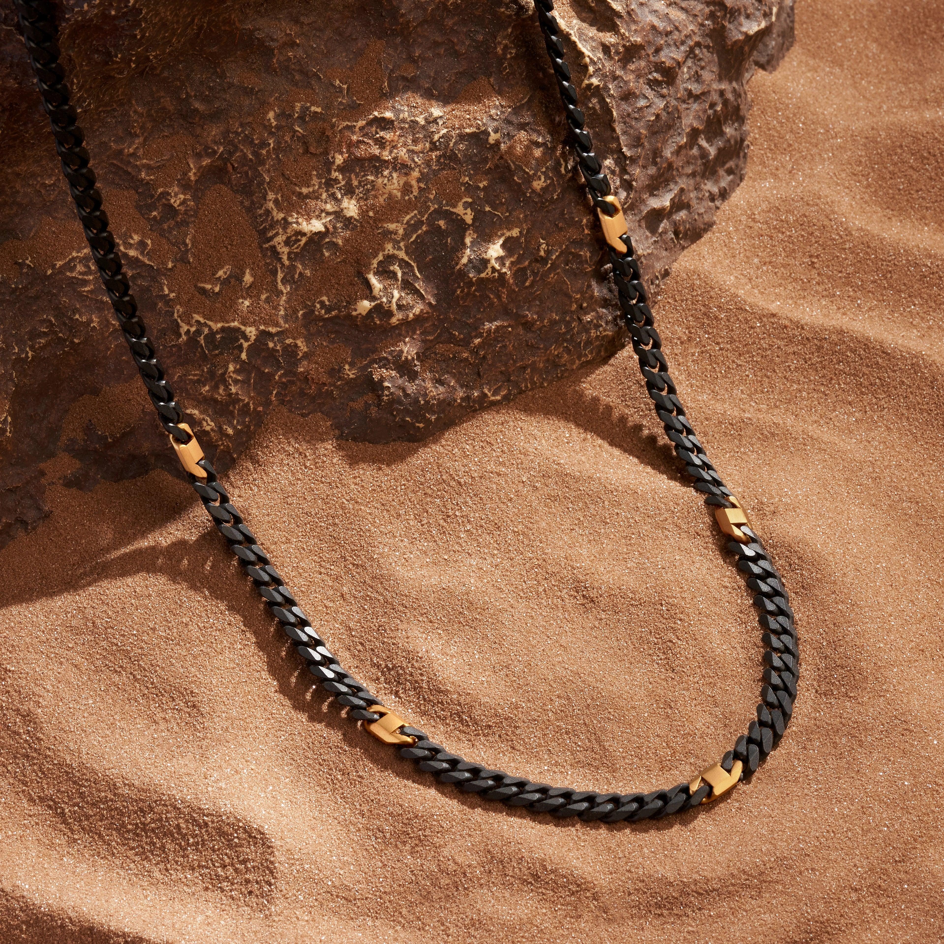 Enlivened Dreams Gold Stainless Steel Curb Chain Necklace