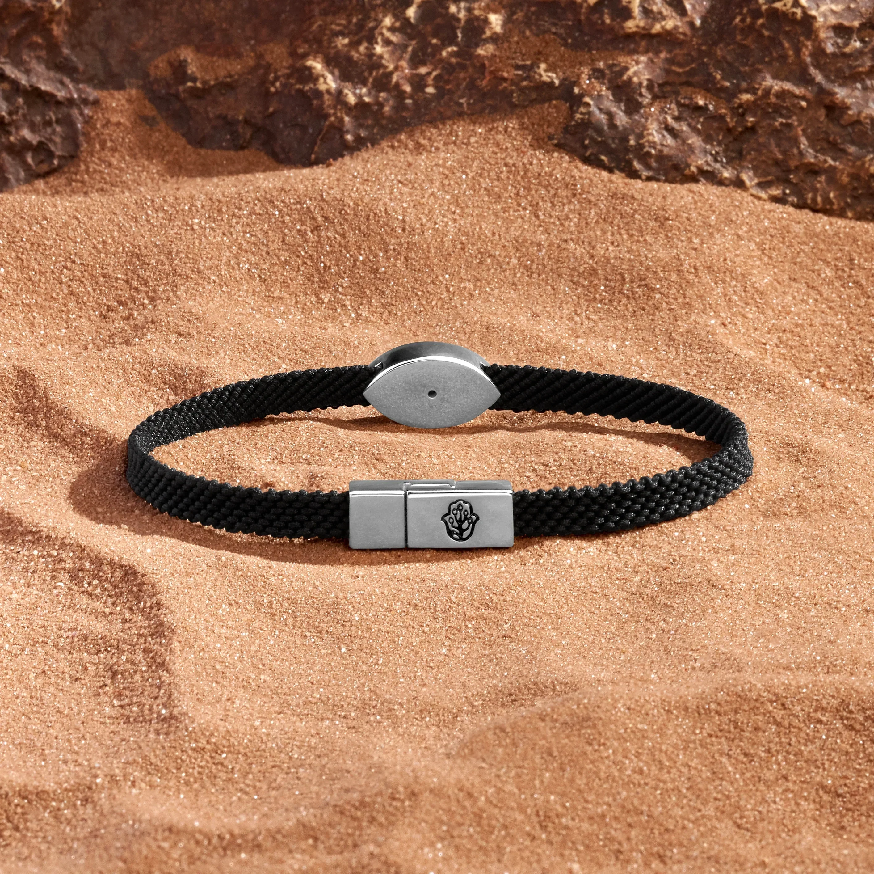 Essence of Balance Malachite Evil Eye Black String Bracelet - Image 3