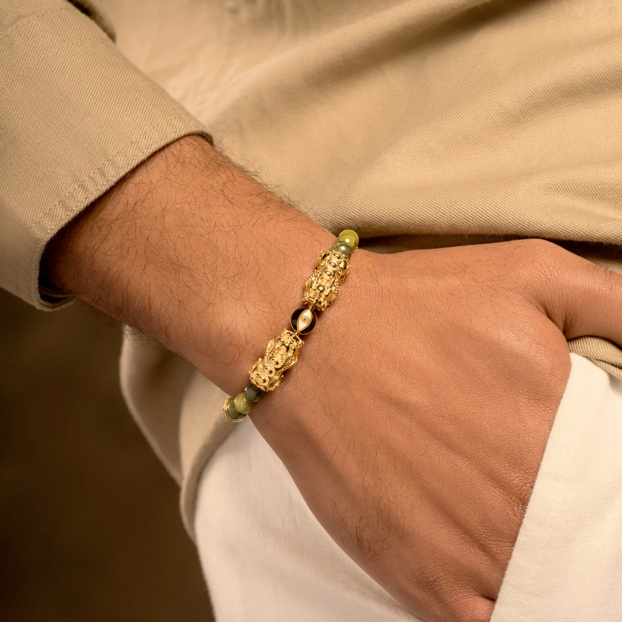 Established Resilience Double Dragon Jade Bracelet - Image 2