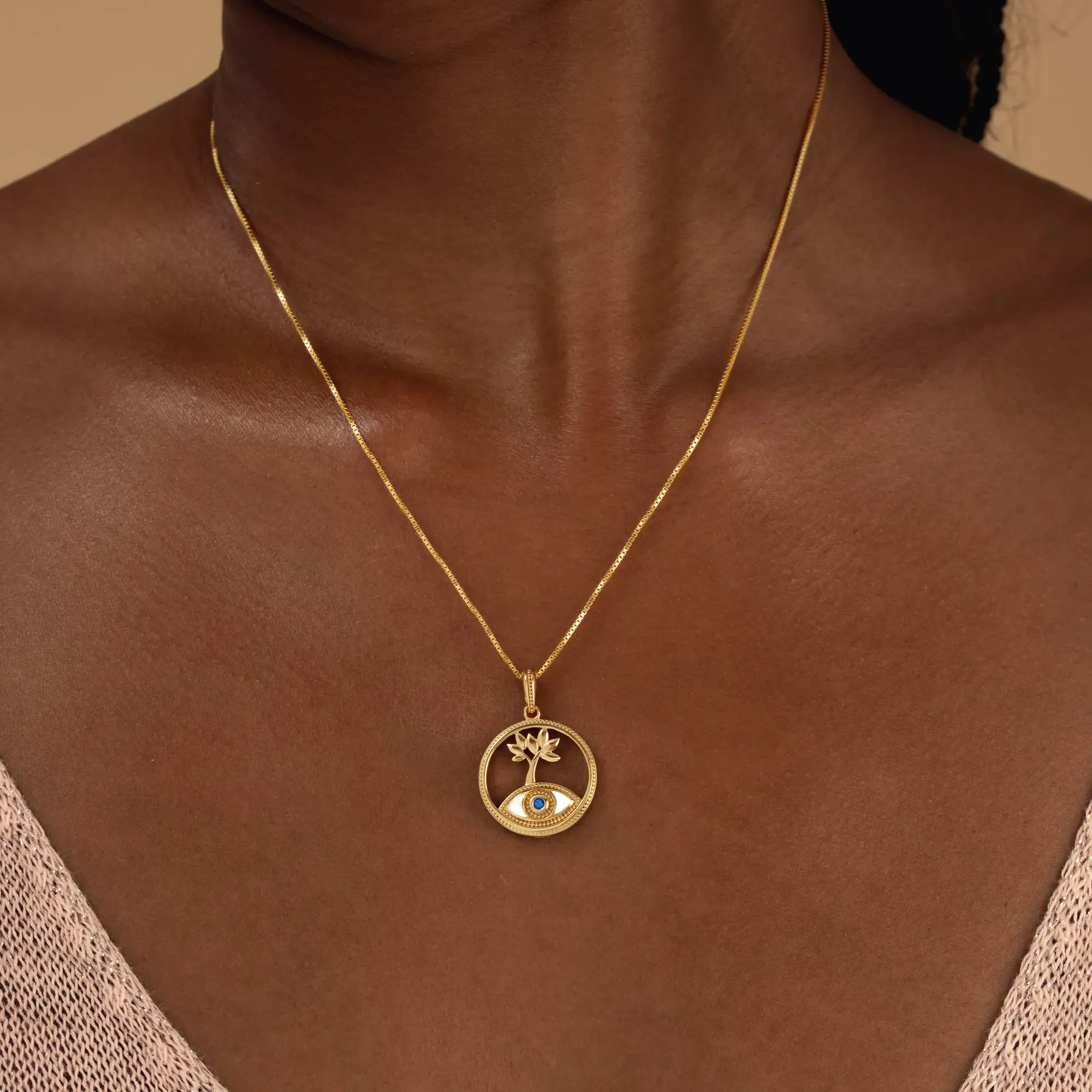 Eternal Balance Tree of Life Sapphire Necklace - Image 2