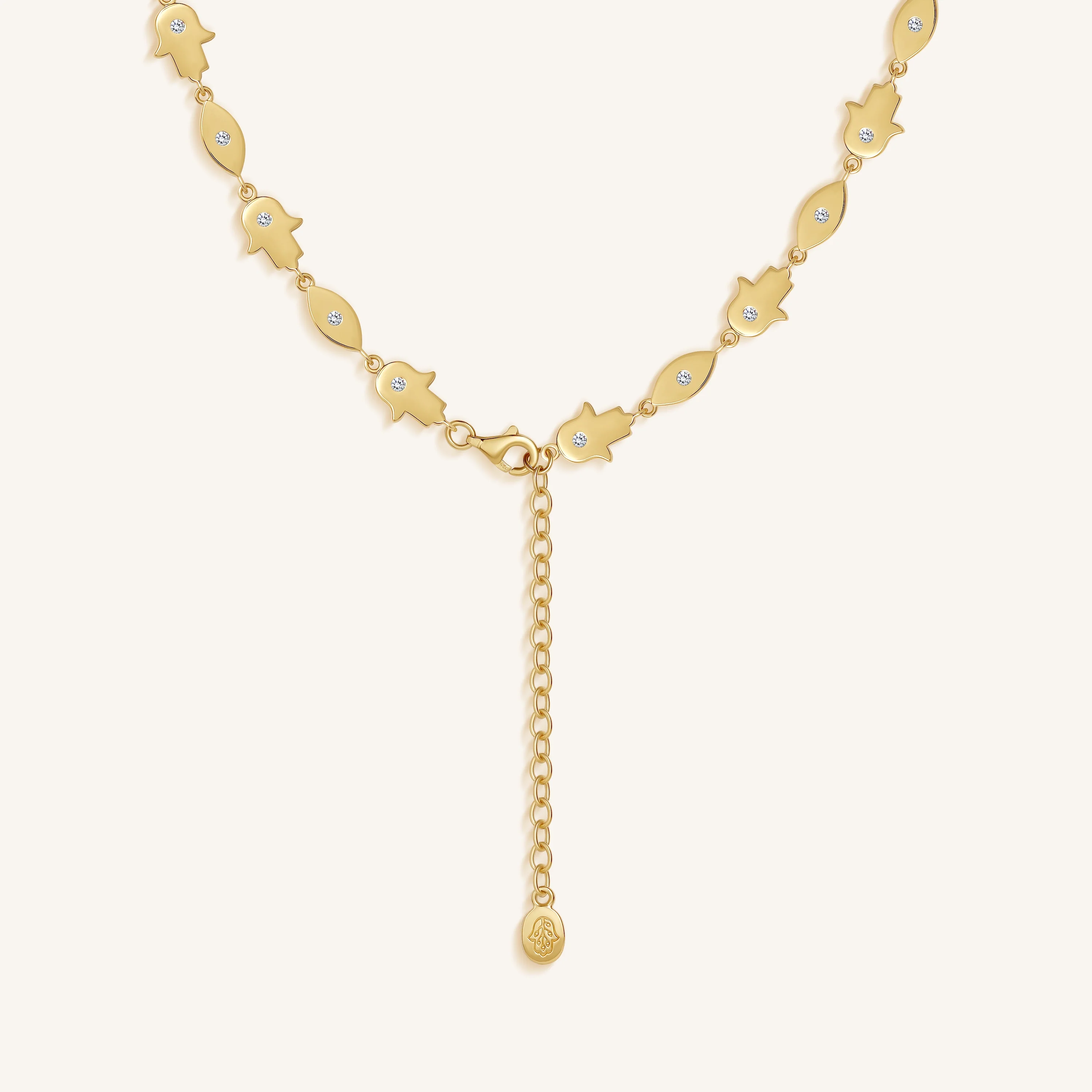 Eternal Fortune Hamsa & Evil Eye Necklace - Image 5